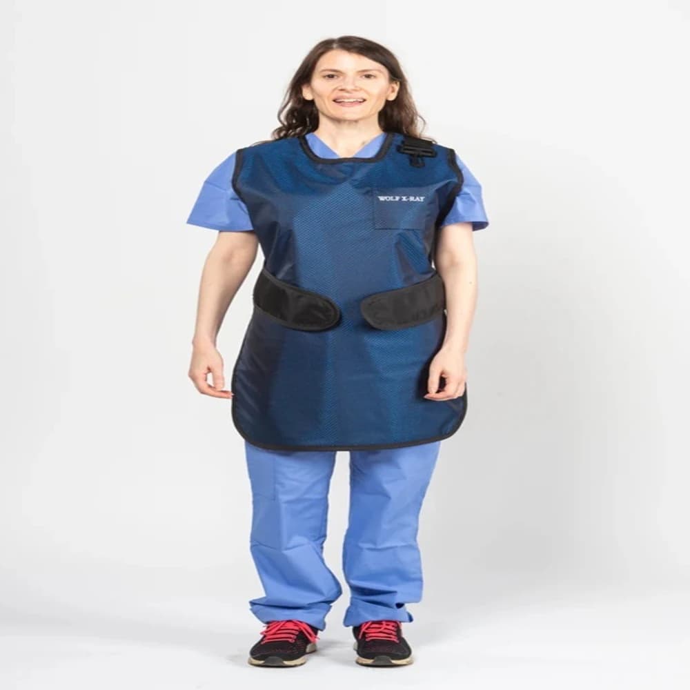 Wolf X-Ray Easy Wrap Lead Free Apron, Black, 0.5mm, 24x40", Medium - Easy Wrap Apron Black - Image 1