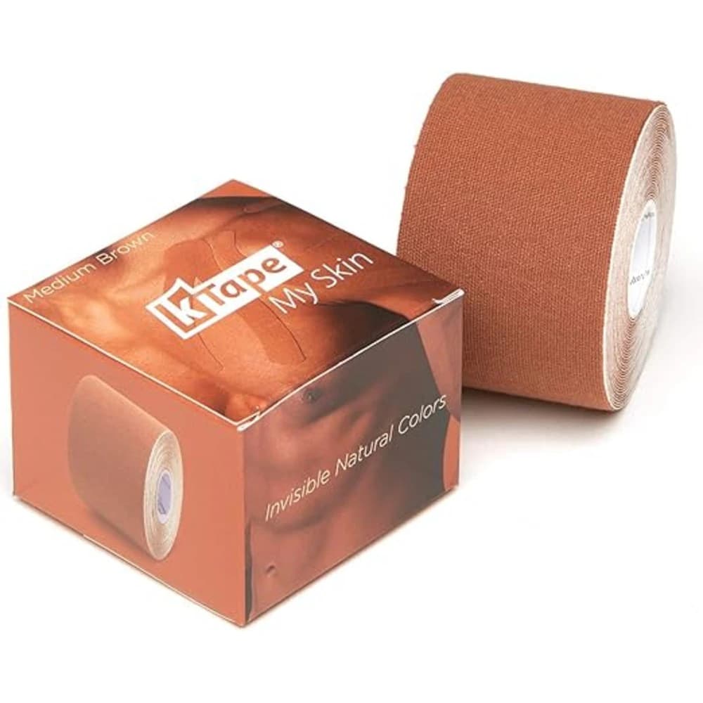 Kinesio K-Tape My Skin Kinesiology Tape, Medium Brown, 2" x 16.4 ft, Each - K-Tape My Skin Med Brown - Image 1