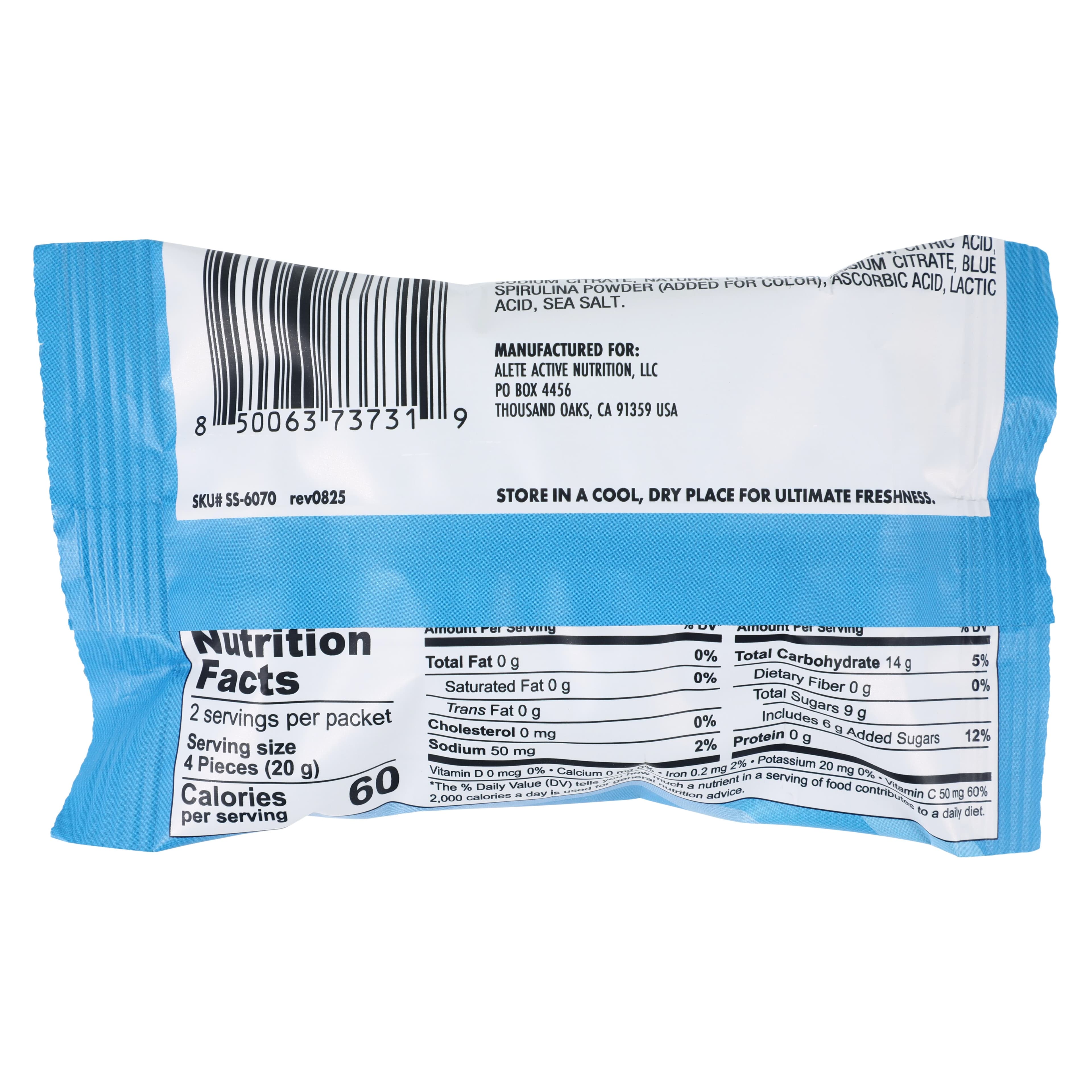 SaltStick Electrolyte Chews, Blue Raspberry, 10 Count Packets per Carton thumbnail 3