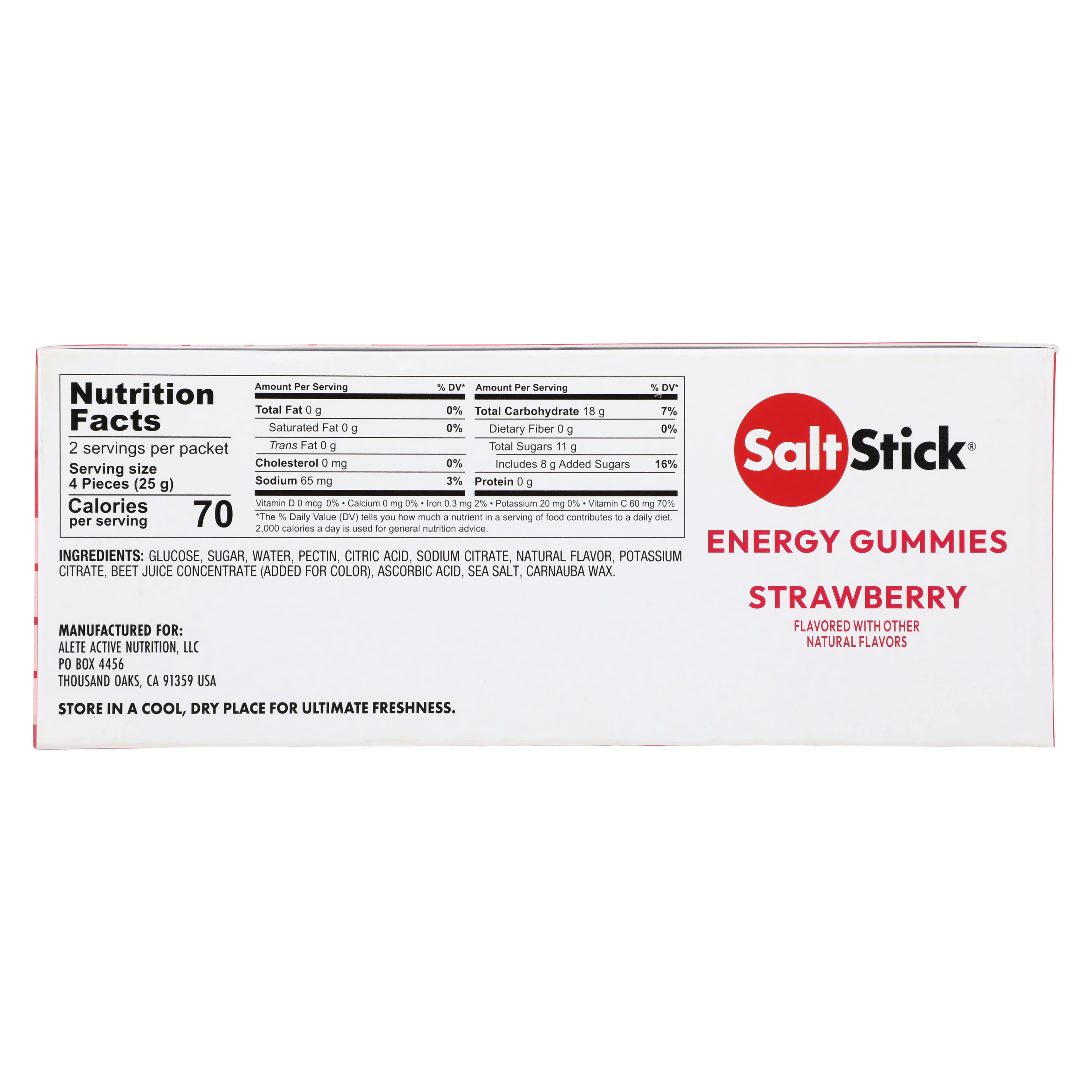 SaltStick Electrolyte Chews, Strawberry, 10 Count Packets per Carton thumbnail 4