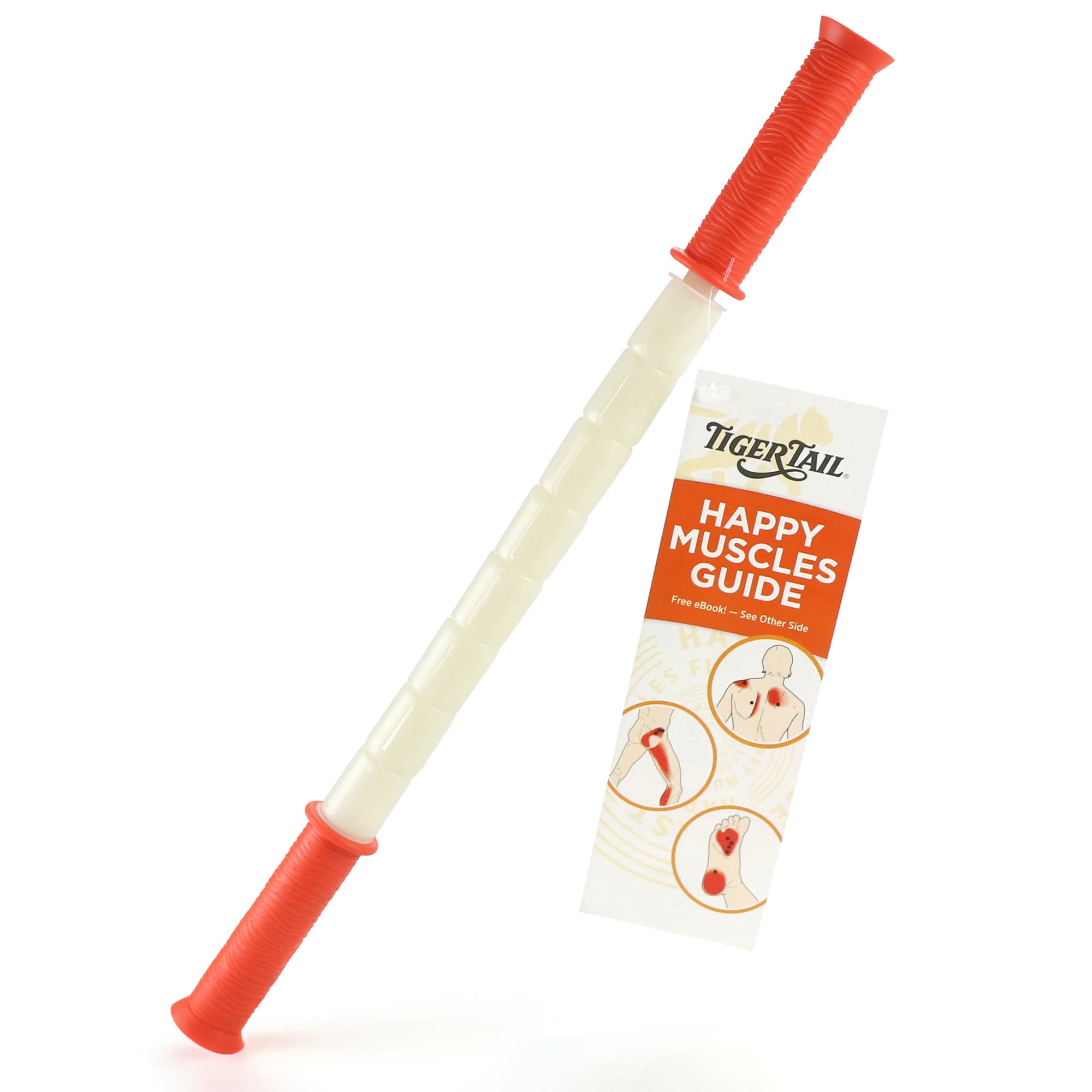 Tiger Tail The Stick Massage Roller, White/Orange - Tiger Tail The Stick - Image 1