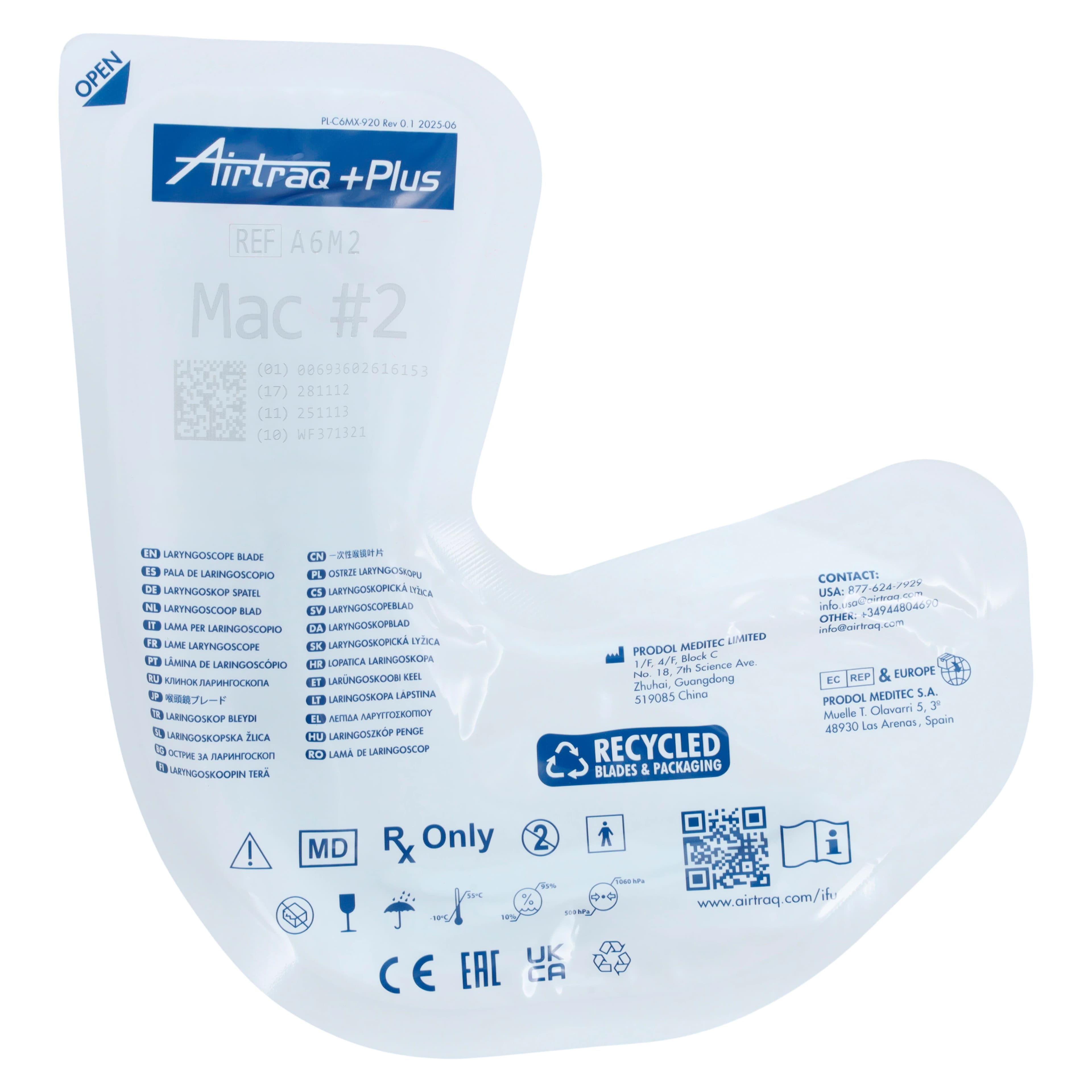 Airtraq Plus Video Laryngoscope Blade, Macintosh Size 2 thumbnail 2