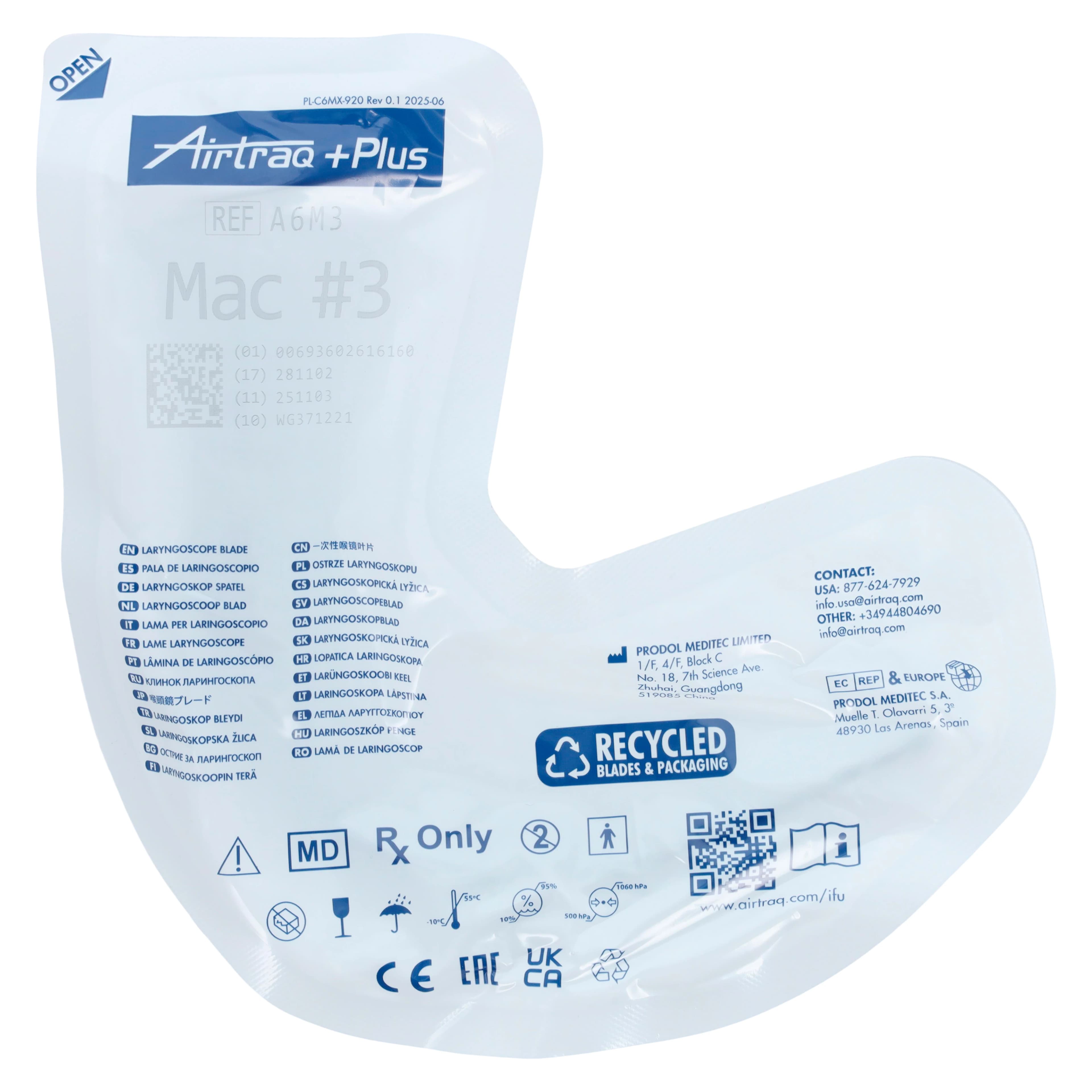 Airtraq Plus Video Laryngoscope Blade, Macintosh Size 3 thumbnail 2