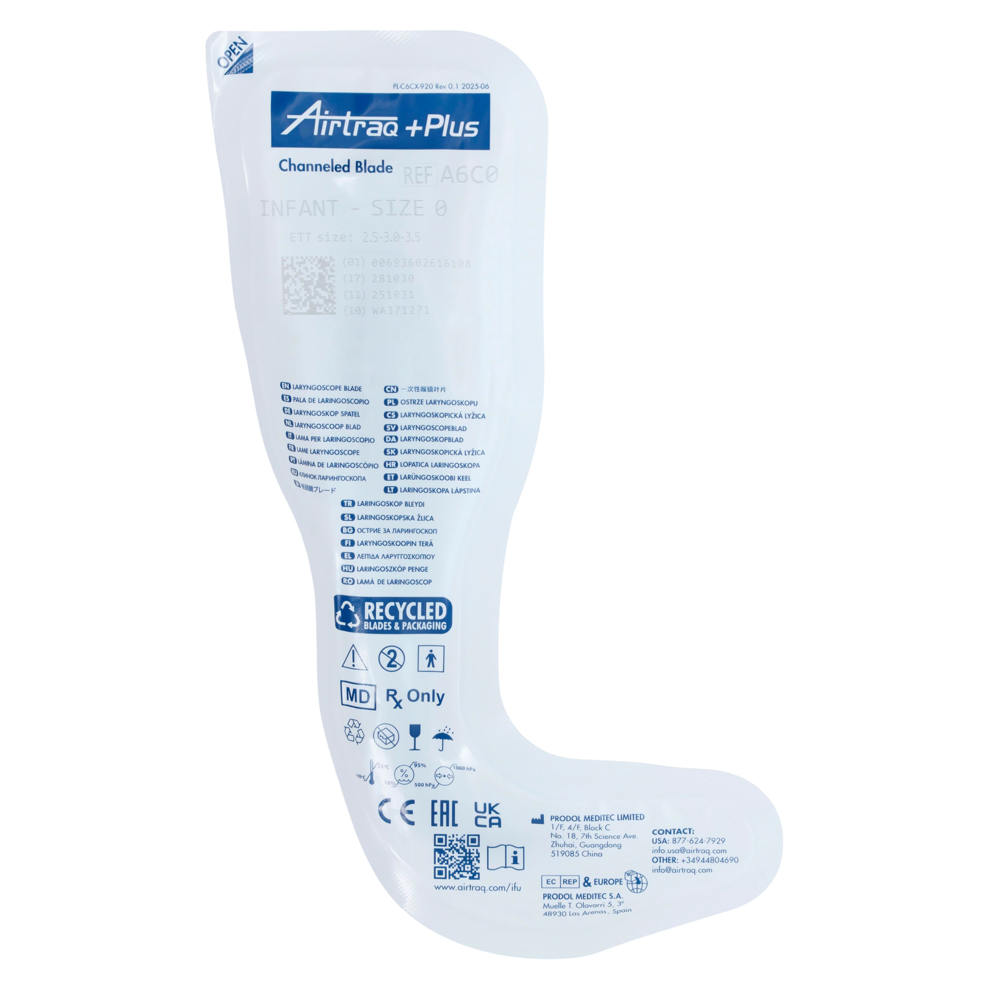 Airtraq Plus Video Laryngoscope Blade, Size 0, Single Use thumbnail 2