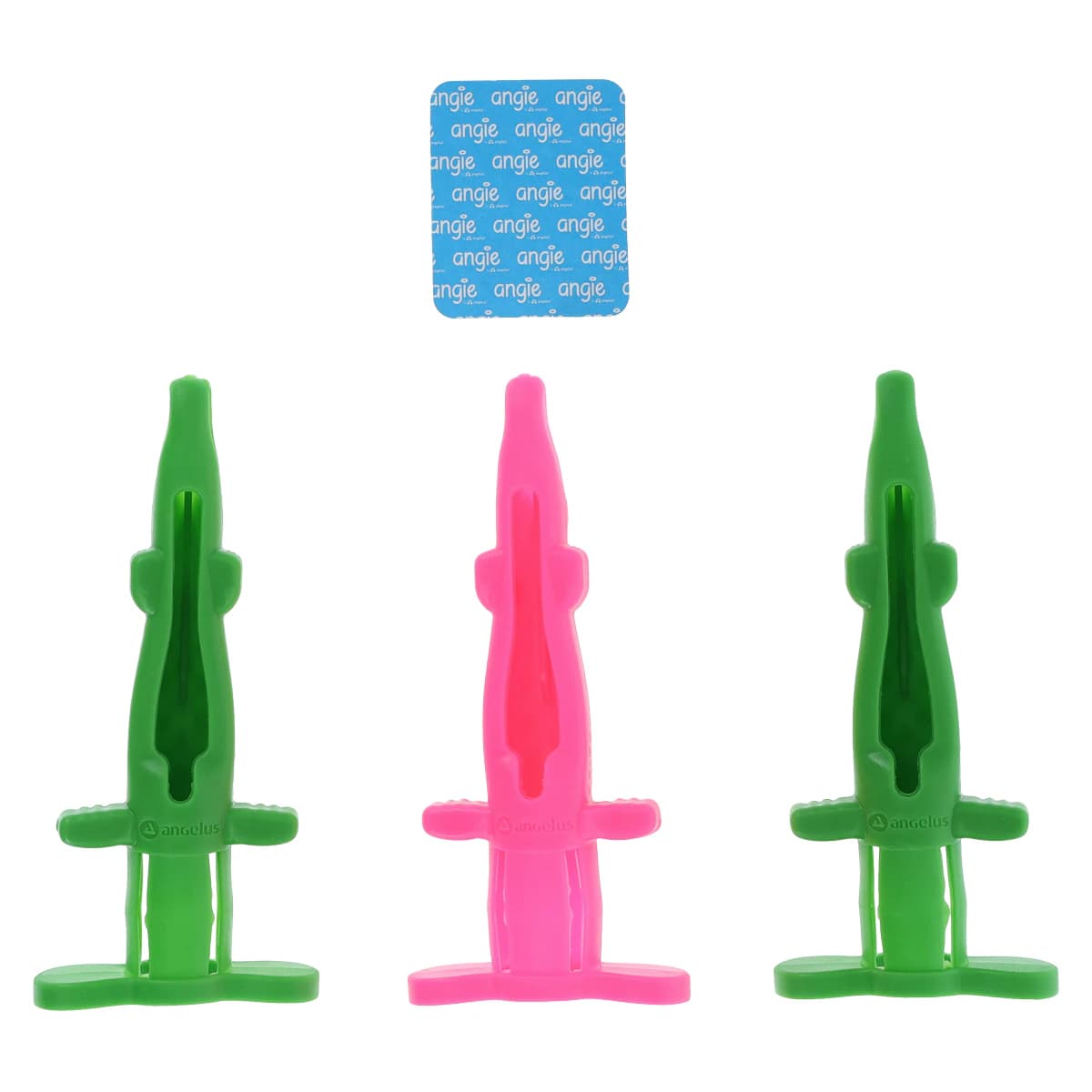 Angie Alligator Syringe Sleeve, 3/Pack, 1 Pink & 2 Green Sleeves with 3 Stickers, Ref 141 thumbnail 4
