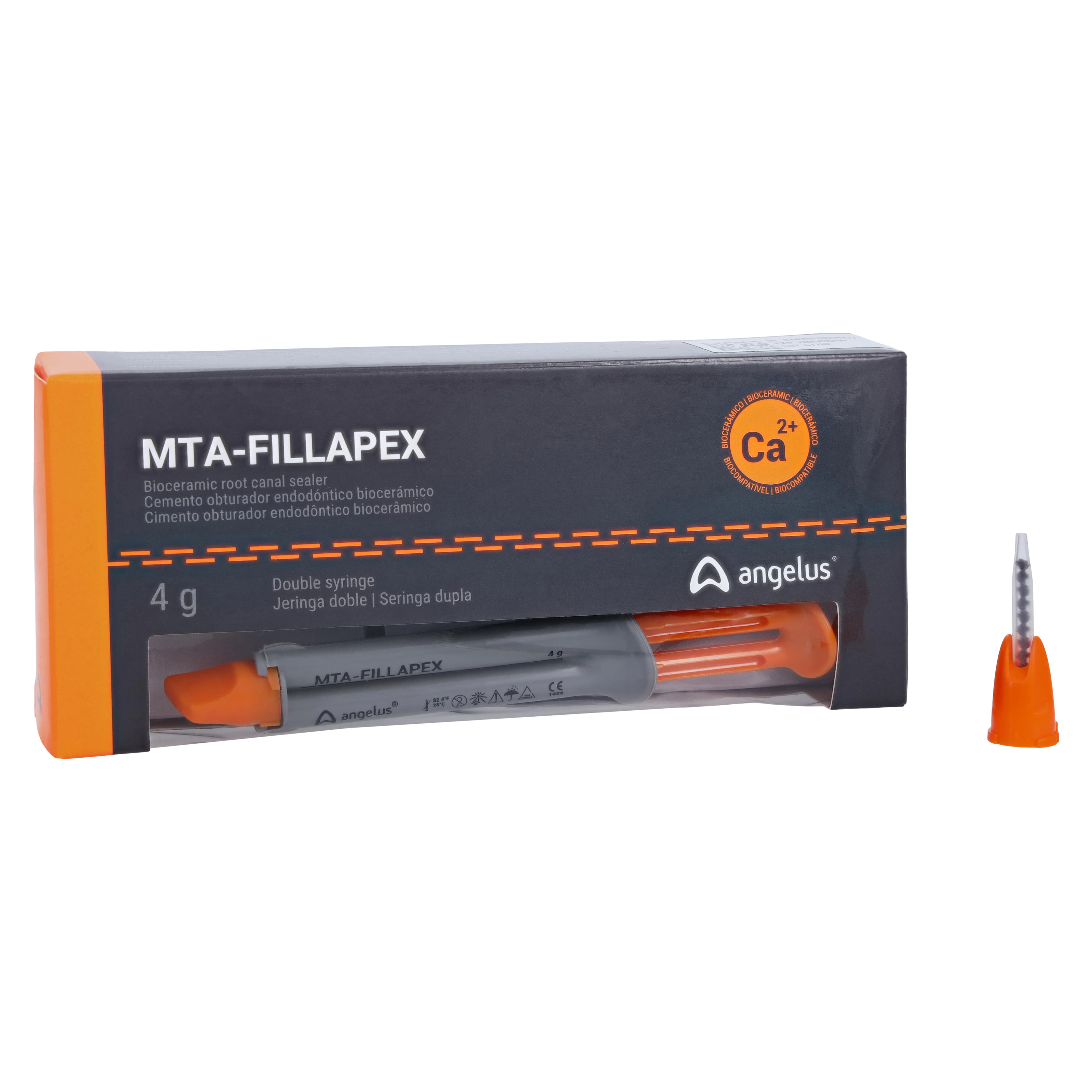 Angelus MTA Fillapex Automix Bioceramic Root Canal Sealer, 4g Double-Barrel Syringe with 10 Automixing Tips, #827 - Angelus - MTA Fillapex Automix - Bioceramic Root Canal Sealer - Image 1