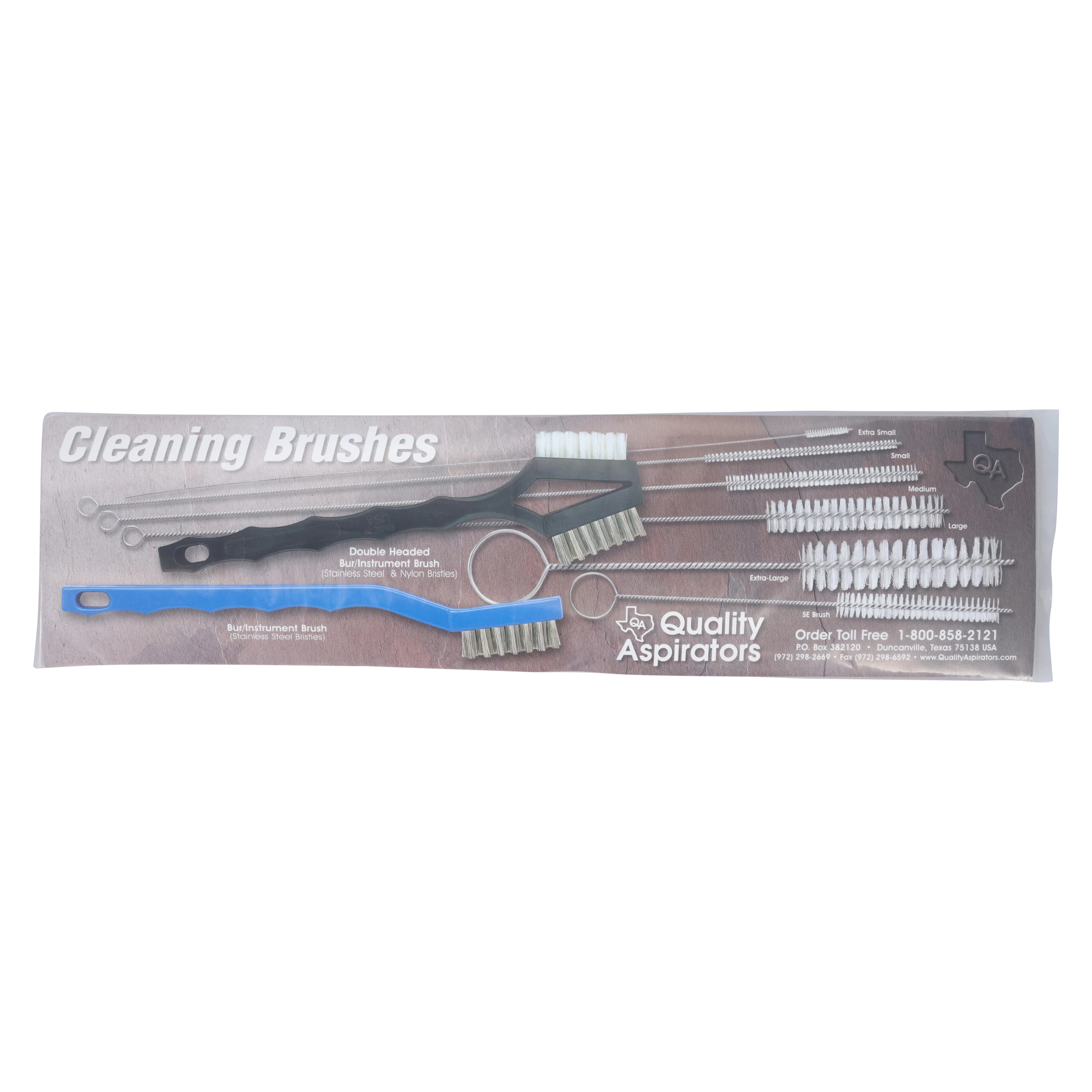 Quality Aspirators Extra Large Cleaning Brushes, 3/4" Diameter, 8" Length, Stainless Steel Wire, 12/Pk thumbnail 2