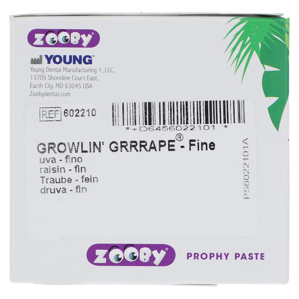 Zooby Prophy Paste, Fine Grit, Growlin' Grrrape (Grape) Flavor, 1.23% Fluoride with Xylitol, Unit Dose Cups, 100/Pk, 602210 thumbnail 4
