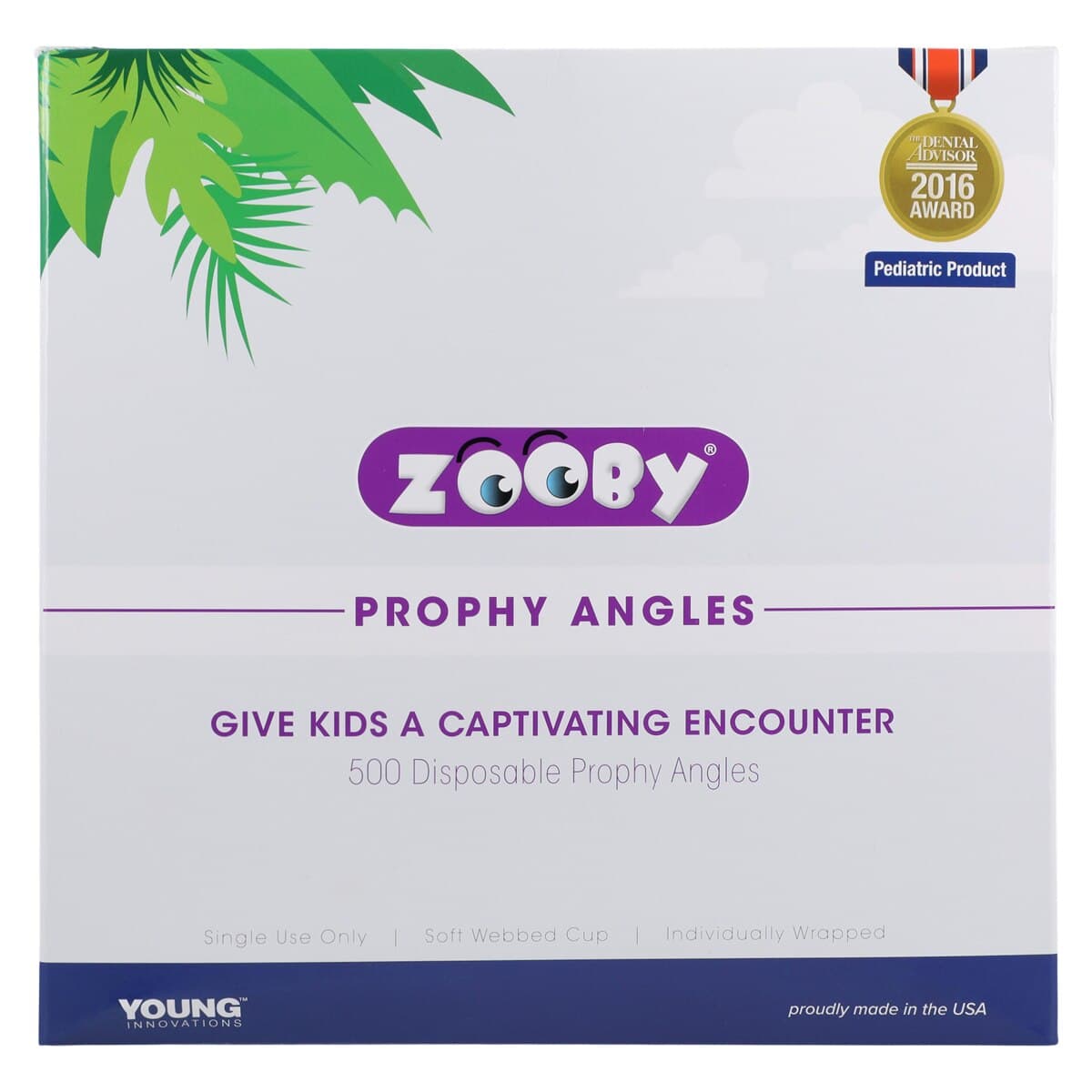 Zooby Disposable Prophy Angles, Assorted Animal Characters, Soft Latex-Free Cups, 90-Degree, Fits Slow Speed Handpieces, 500/Box, 575050 thumbnail 3