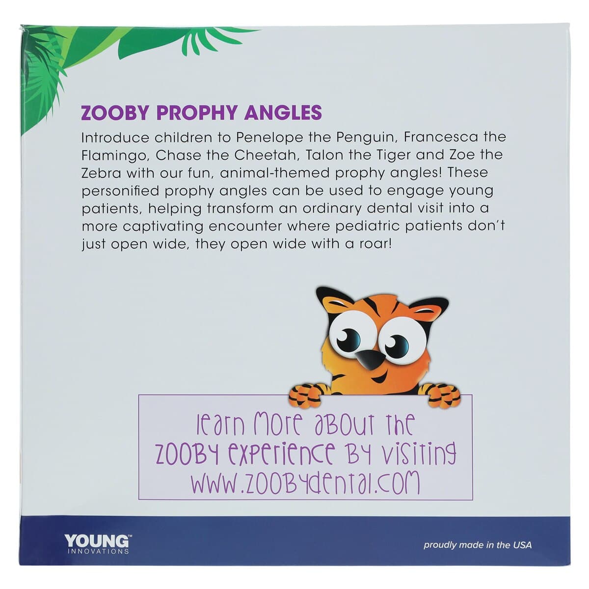 Zooby Disposable Prophy Angles, Assorted Animal Characters, Soft Latex-Free Cups, 90-Degree, Fits Slow Speed Handpieces, 500/Box, 575050 thumbnail 5