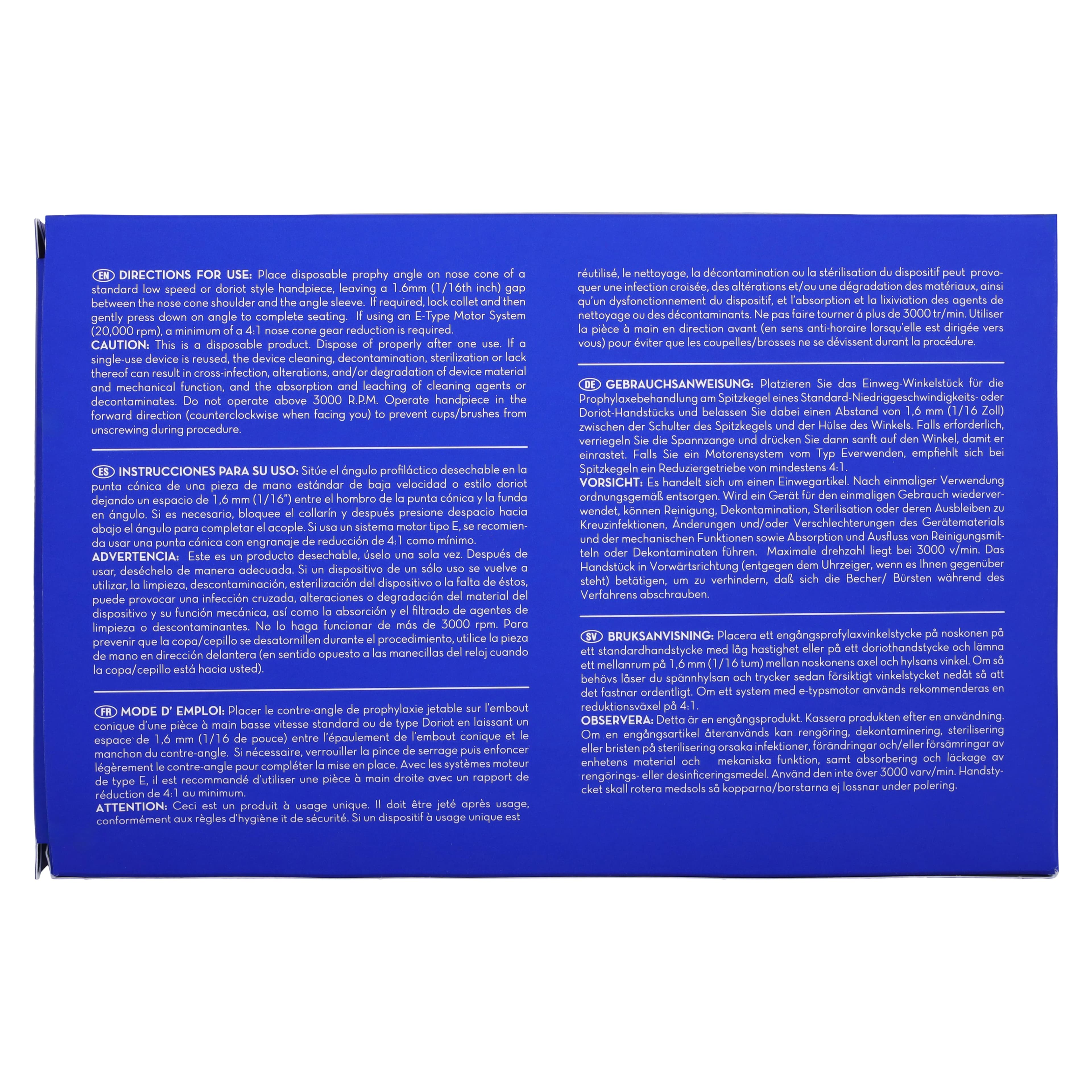 Vera Contra Elite Original Disposable Prophy Angles, Soft, Latex-Free, 125/Box thumbnail 4