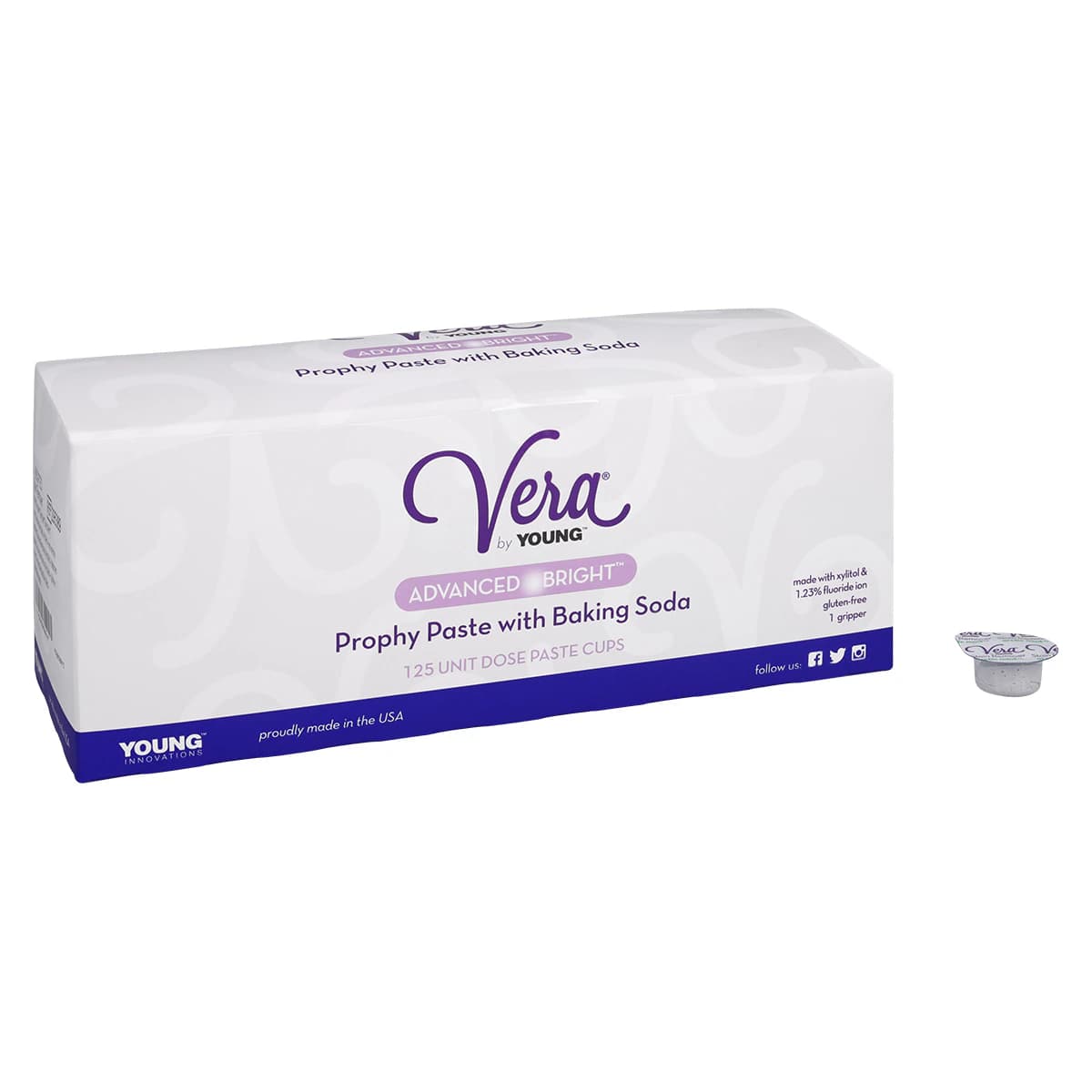 Vera Advanced Bright Prophy Paste, Stain Remover, Medium/Coarse Grit, Assorted Flavors (Arctic Mint, Cinnaburst, Berryblast), 1.23% Fluoride Ion, 125 Unit-Dose Cups, 295389 thumbnail 2