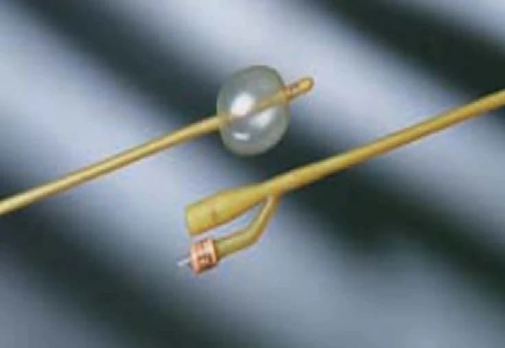 Lubricath 2-Way Foley Catheter, Medium Coude Tip, Hydrogel Coated Latex, 22Fr, 30cc - Cath Foley 2way 30cc - Image 1