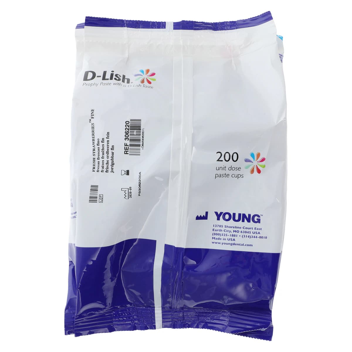 D-Lish Prophy Paste, Fine, Fresh Strawberries, Gluten Free, with 1.23% Fluoride, Unit Dose Cups, 200/Box, 306220 thumbnail 2