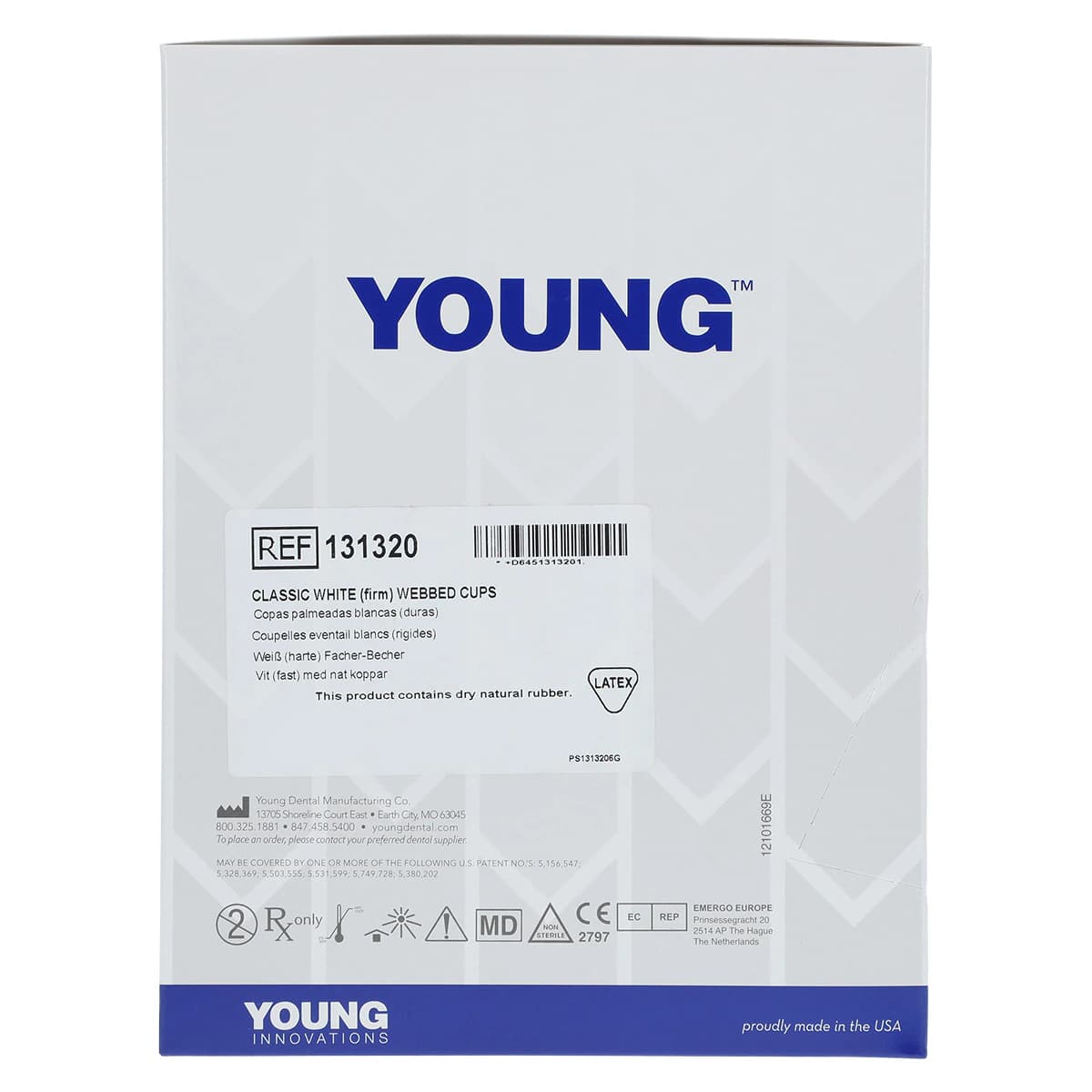 Young Dental Classic Traditional Web Disposable Prophy Angle, Firm, White, Long, 90°, 200/Box, 131320 thumbnail 5