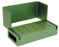 Kerr AXIS Bur Block Aluminum, 15 FG, Green, Anodized, Autoclavable, AB300-1T - Bur Block Aluminum FG 15 Green - Image 1