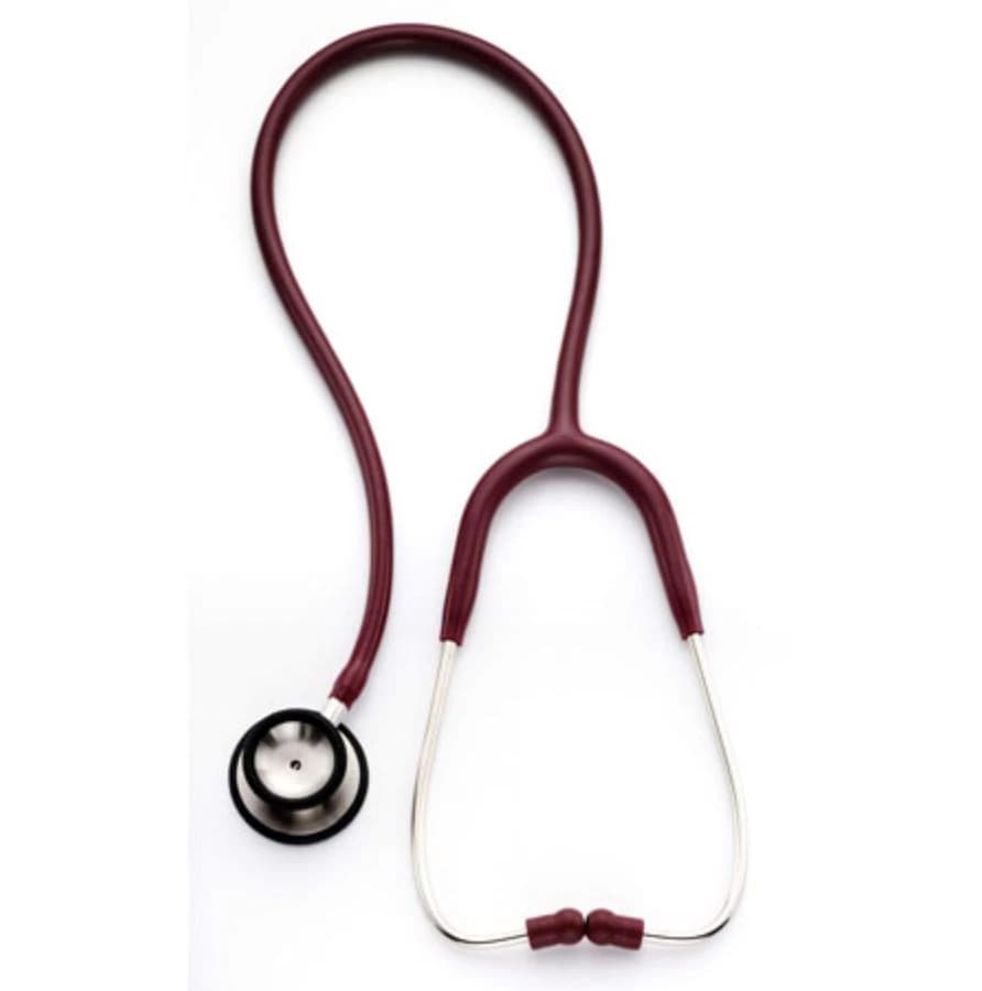 Welch Allyn Professional Adult Stethoscope, Burgundy, Single Lumen Tubing, 2-Head - Stethoscope Burgundy 2Hd Prf - Image 1