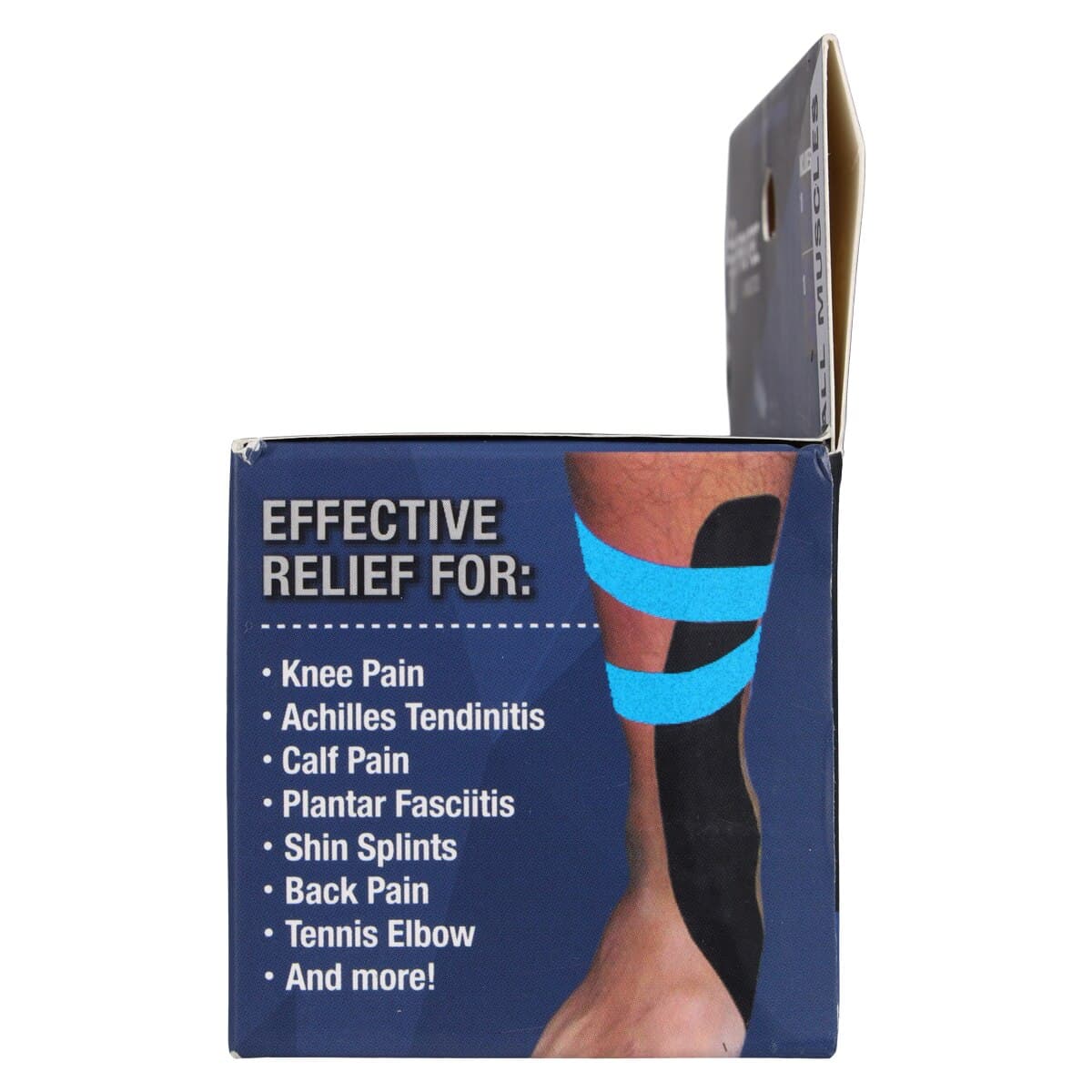 Pro-Tec Athletics Kinesiology Tape, Elastic Pre-Cut, Black/Blue, 2 Rolls/Package thumbnail 8
