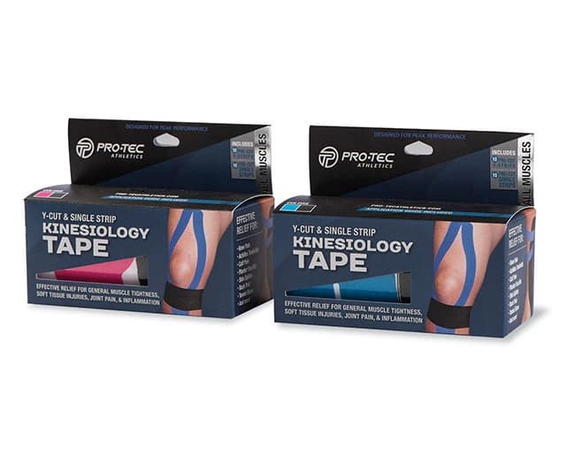 Pro-Tec Athletics Kinesiology Tape, Elastic Pre-Cut, Black/Blue, 2 Rolls/Package thumbnail 2