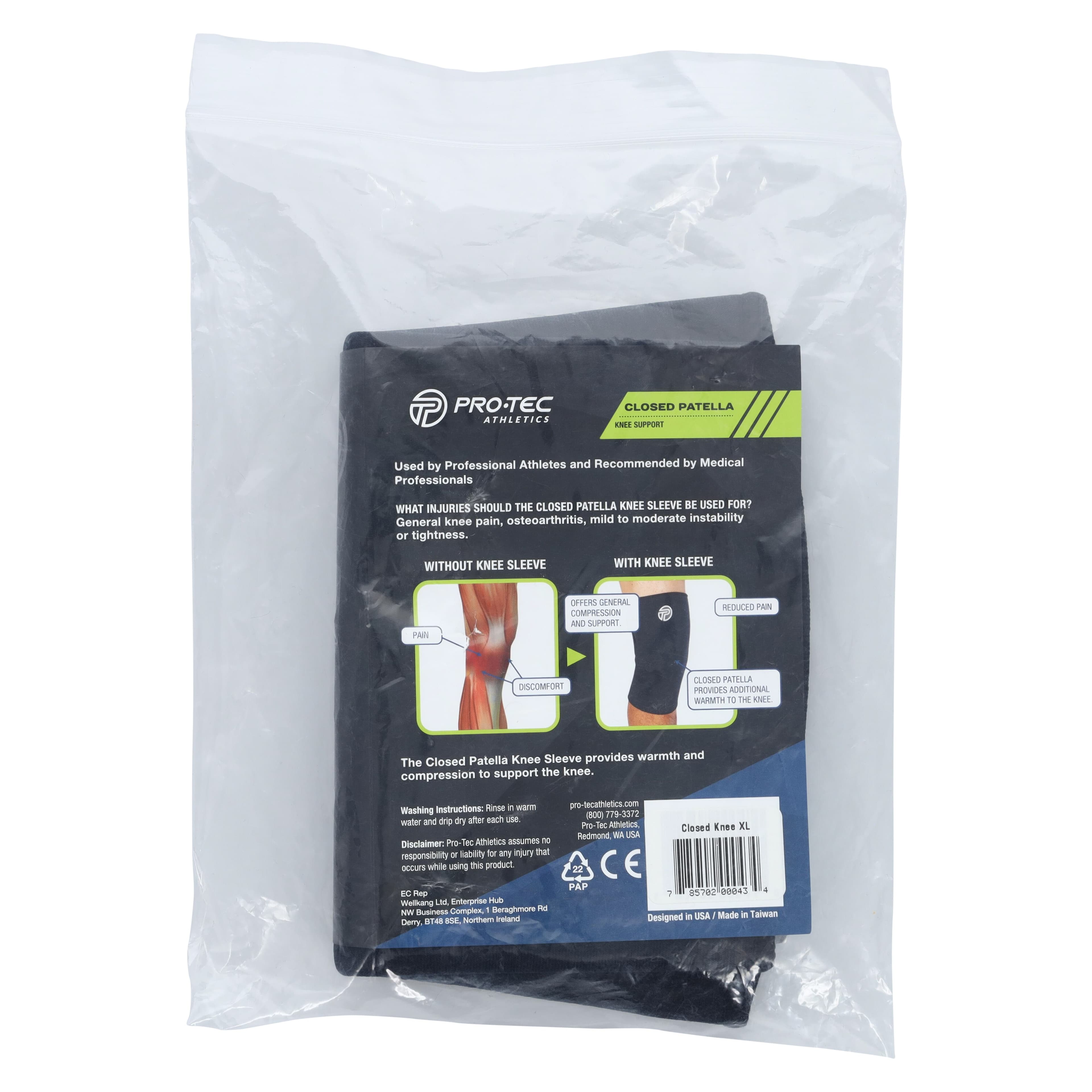 Pro-Tec Athletics Neoprene Knee Support Sleeve, X-Large, Black, 18-20" thumbnail 7