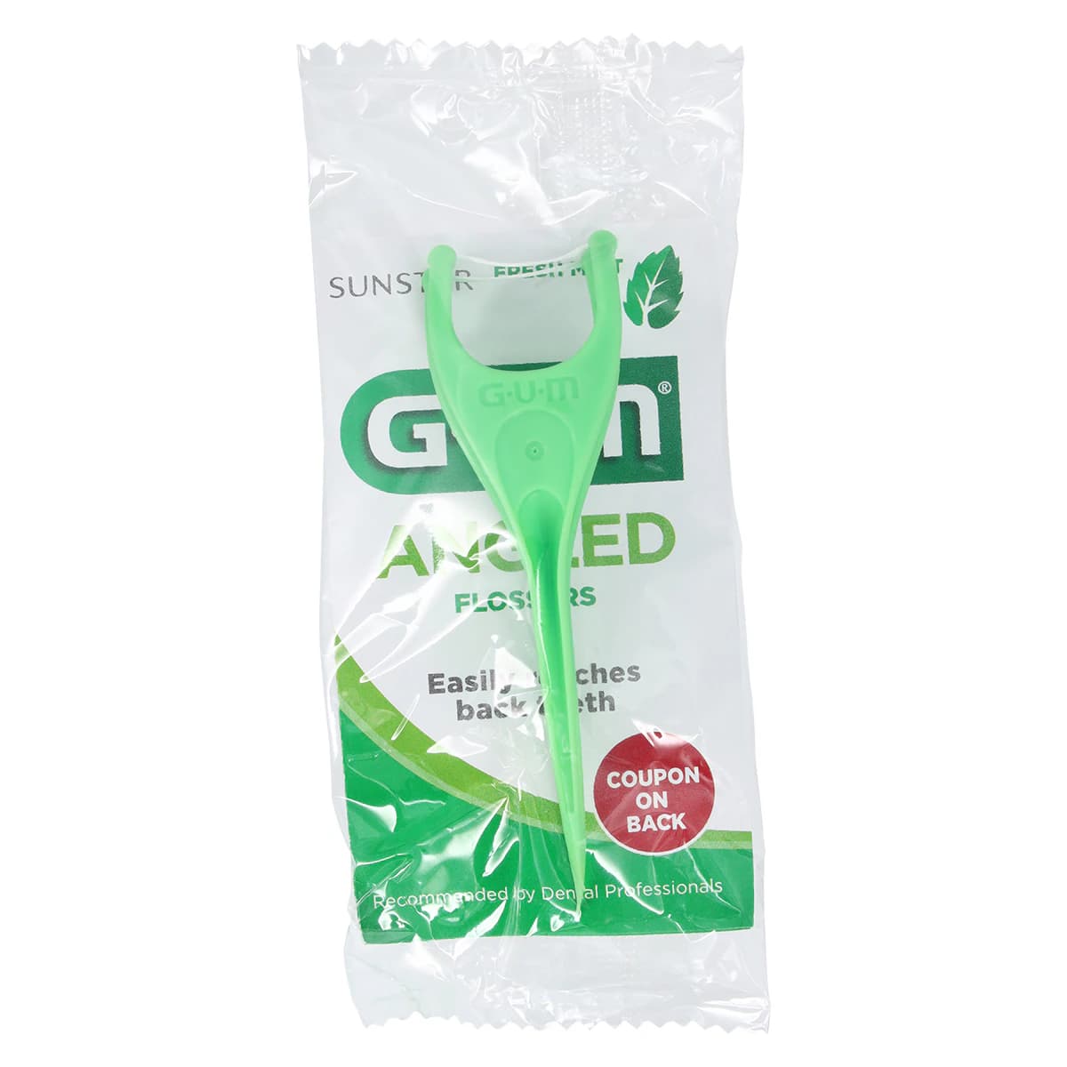 GUM Eez-Thru Angled Flossers, Fresh Mint, 2 Flossers per Pack, 48 Packs per Box, 898PQ thumbnail 2