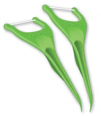 GUM Eez-Thru Angled Flossers, Fresh Mint, 2 Flossers per Pack, 48 Packs per Box, 898PQ - Gum Eez-Thru Angled Flossers, Floss Picks, 2 Flossers, 48/Pk, 898PQ - Image 1