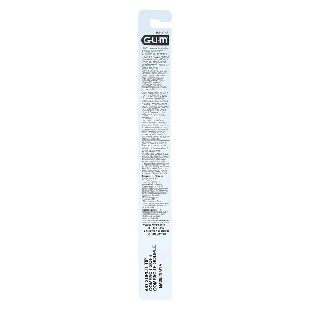 GUM Super Tip Adult Compact Soft Toothbrush, 12/Bx, 461PG thumbnail 6