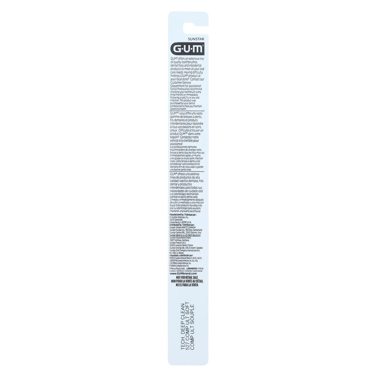 GUM Technique Deep Clean Toothbrush, Sensitive, Compact Head, 12/Pkg, 527TPA1 thumbnail 6