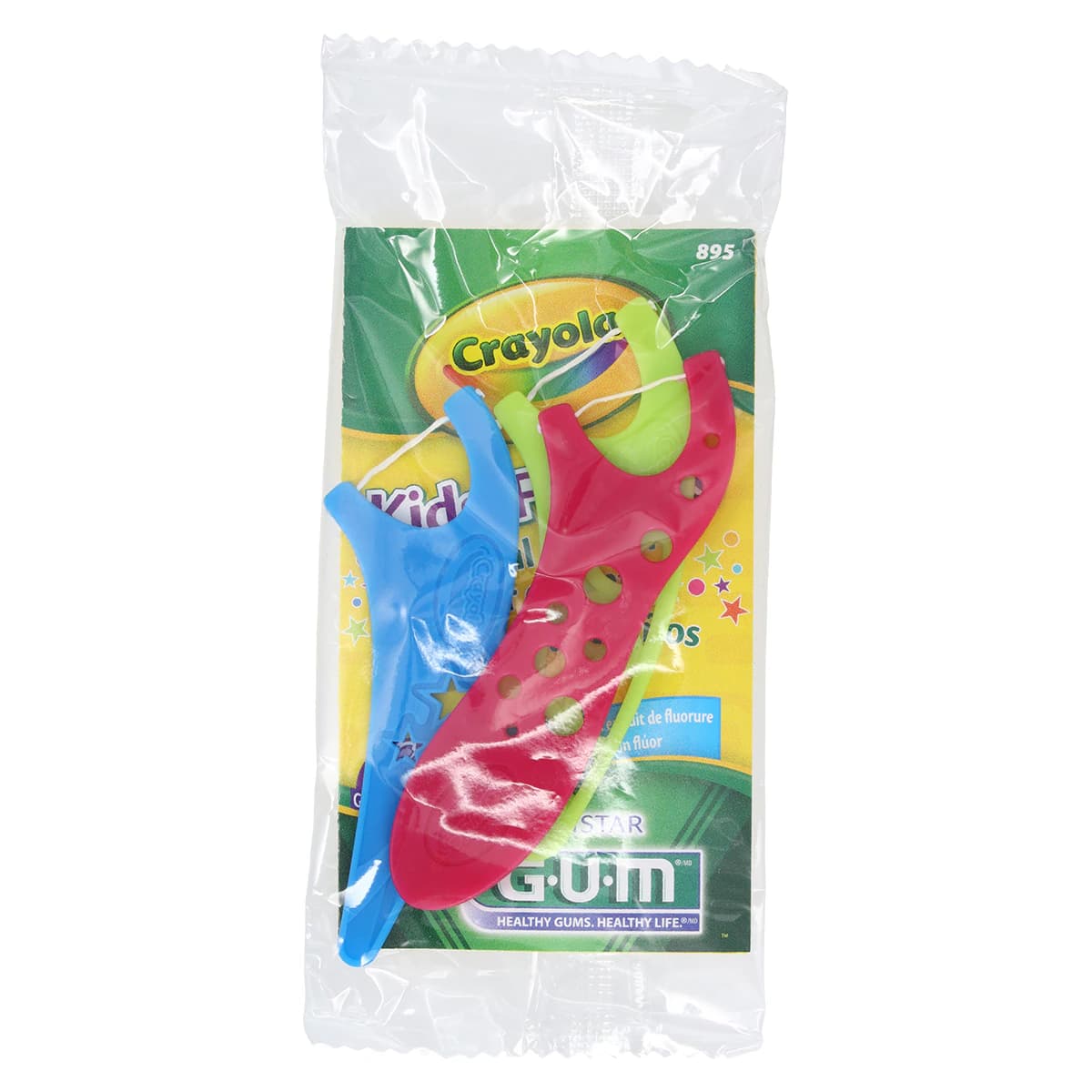 GUM Crayola Kids Flossers, Grape, 3 Flossers per Pack, 48 Packs per Box, 895PQ thumbnail 2