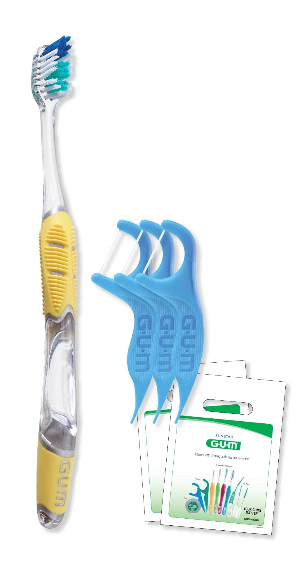 GUM Adult Technique Complete Care Patient Pack, 144 Packs/Box, KIT33P - GUM&reg; Patient Packs - Adult Technique Complete Care - Image 1