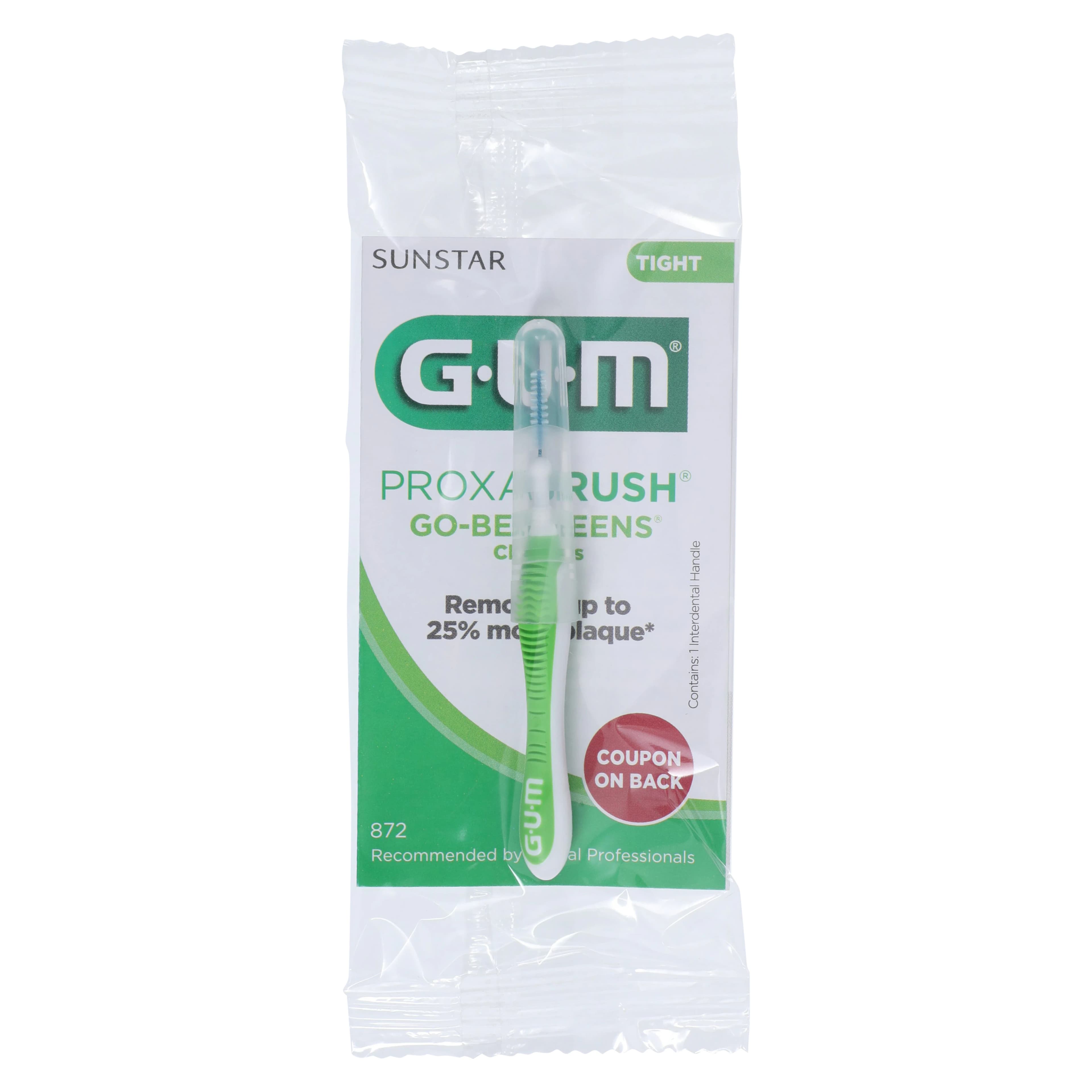 GUM Proxabrush Go-Betweens Interdental Brushes, Tight, Tapered, Green, 36/Box, #872PN thumbnail 2