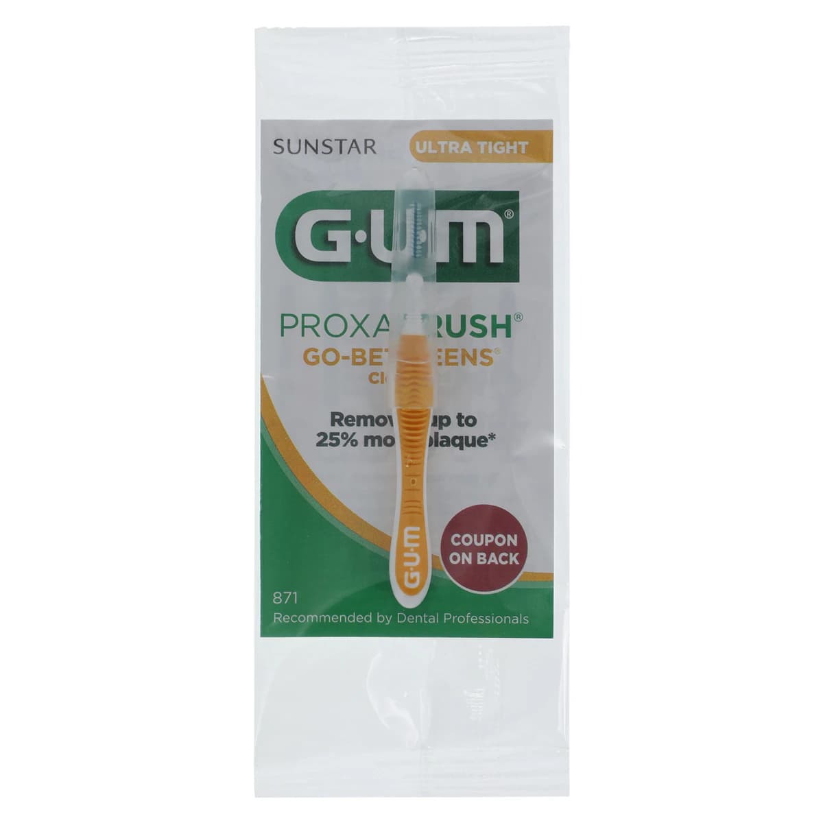 GUM Go-Betweens Proxabrush Interdental Cleaners, Ultra Tight, Yellow, 36/Box thumbnail 2