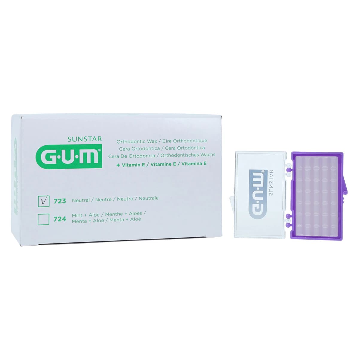 GUM Orthodontic Wax, Unflavored with Vitamin E, 24/Box, 723PD thumbnail 2