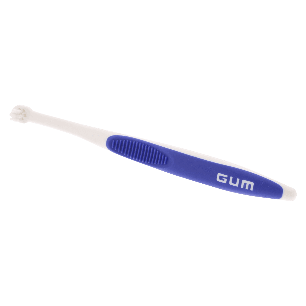 GUM End Tuft Toothbrush, Tapered Trim, Soft, 7 Tufts, 3 Rows, Small Head, Assorted Colors, 12/Box, 308PD thumbnail 2