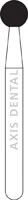 NTI Diamond FG 801-025F Friction Grip Fine Round Bur, 19.0 mm, 5/Package - NTI Diamond FG 801-025F - Image 1