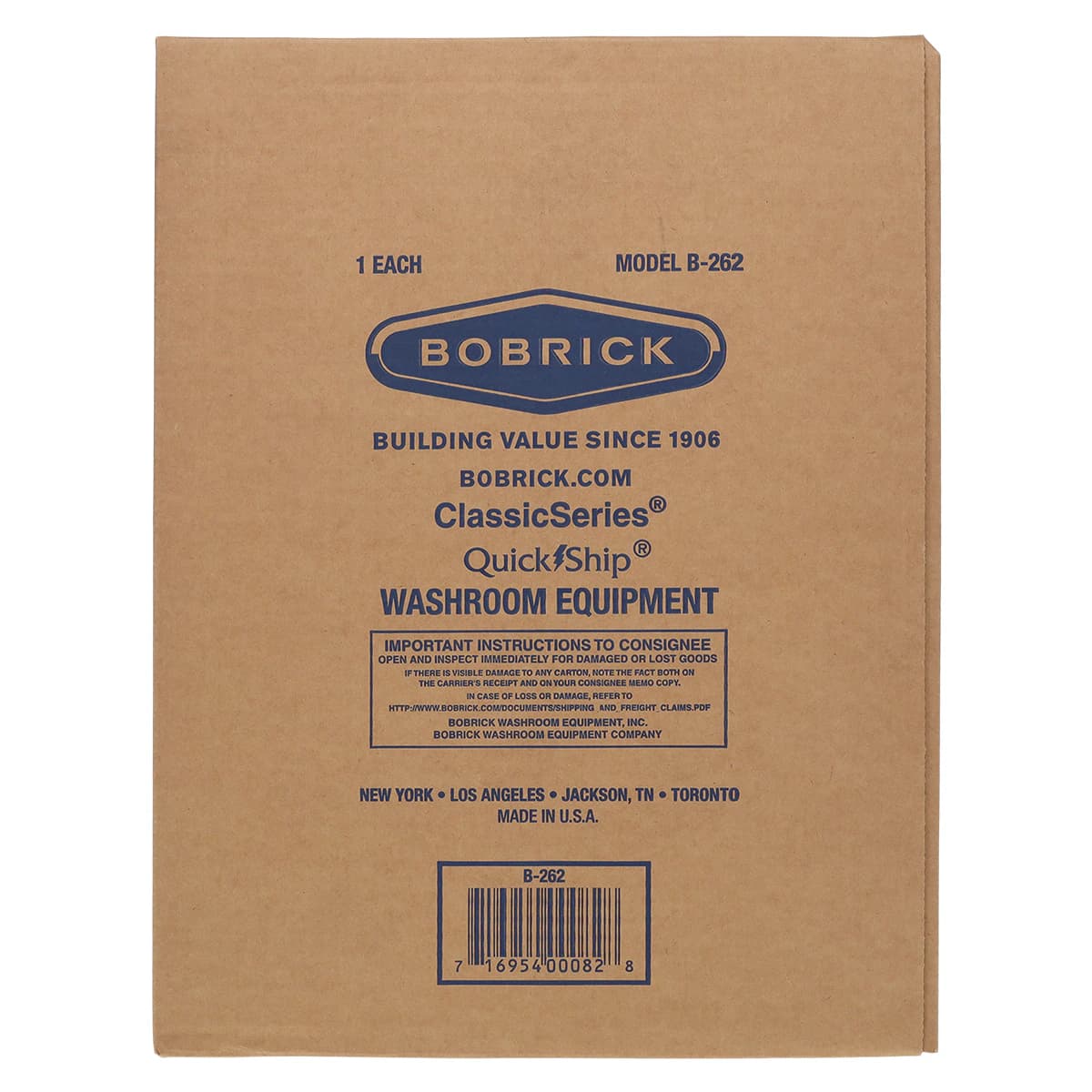 Bobrick Classic Series Surface-Mounted C-Fold/Multifold Paper Towel Dispenser, Satin Finish Stainless Steel, 10.75 in x 14 in x 4 in thumbnail 5