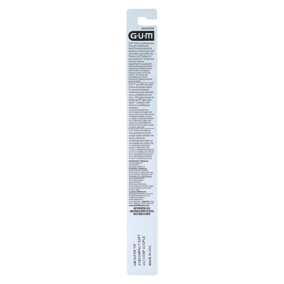 GUM Super Tip Subcompact Toothbrush, Soft, Ages 10+, 12/Bx, 468PF thumbnail 6