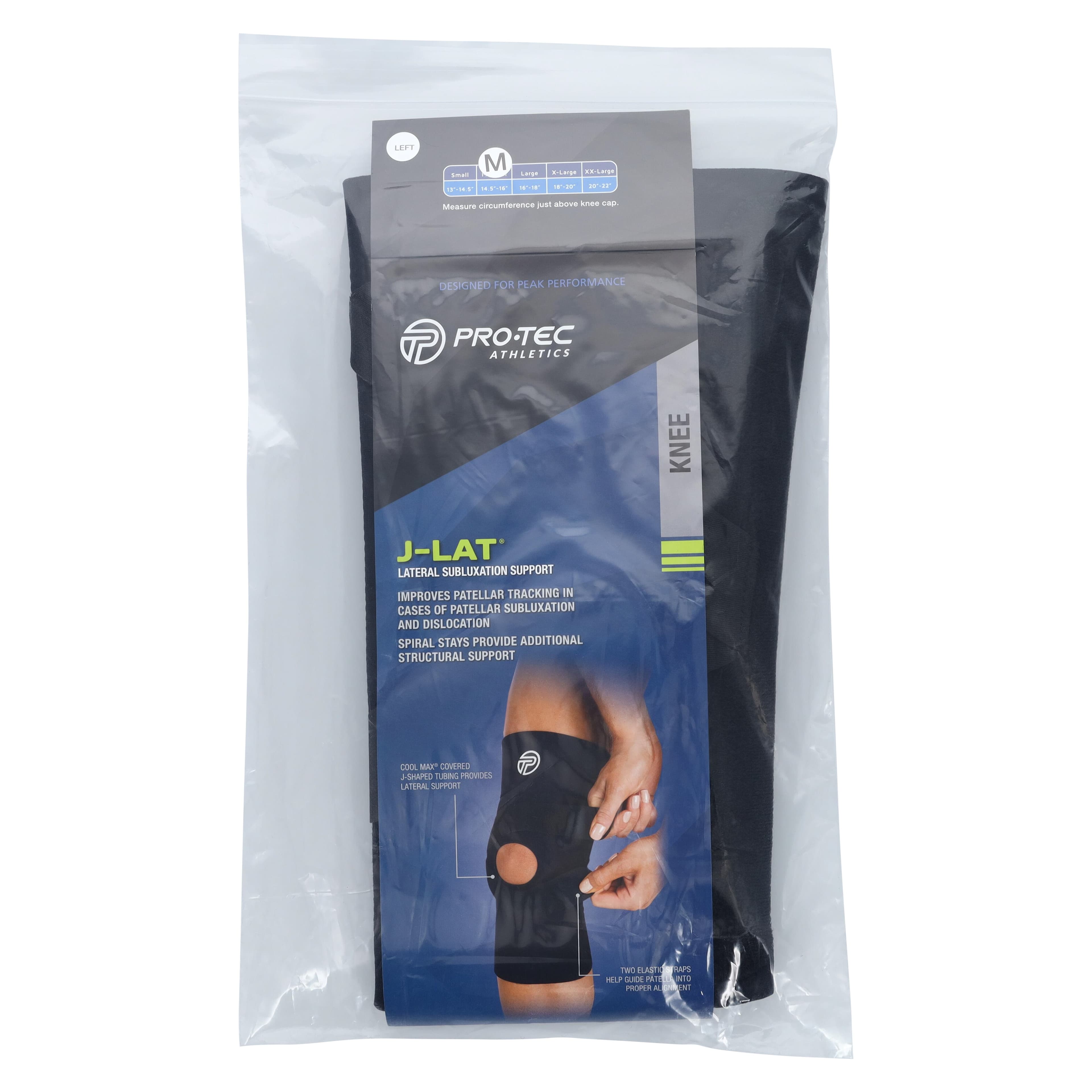 Pro-Tec Athletics J-Lat Knee Support, Neoprene, Adult Medium (14-16"), Black thumbnail 7
