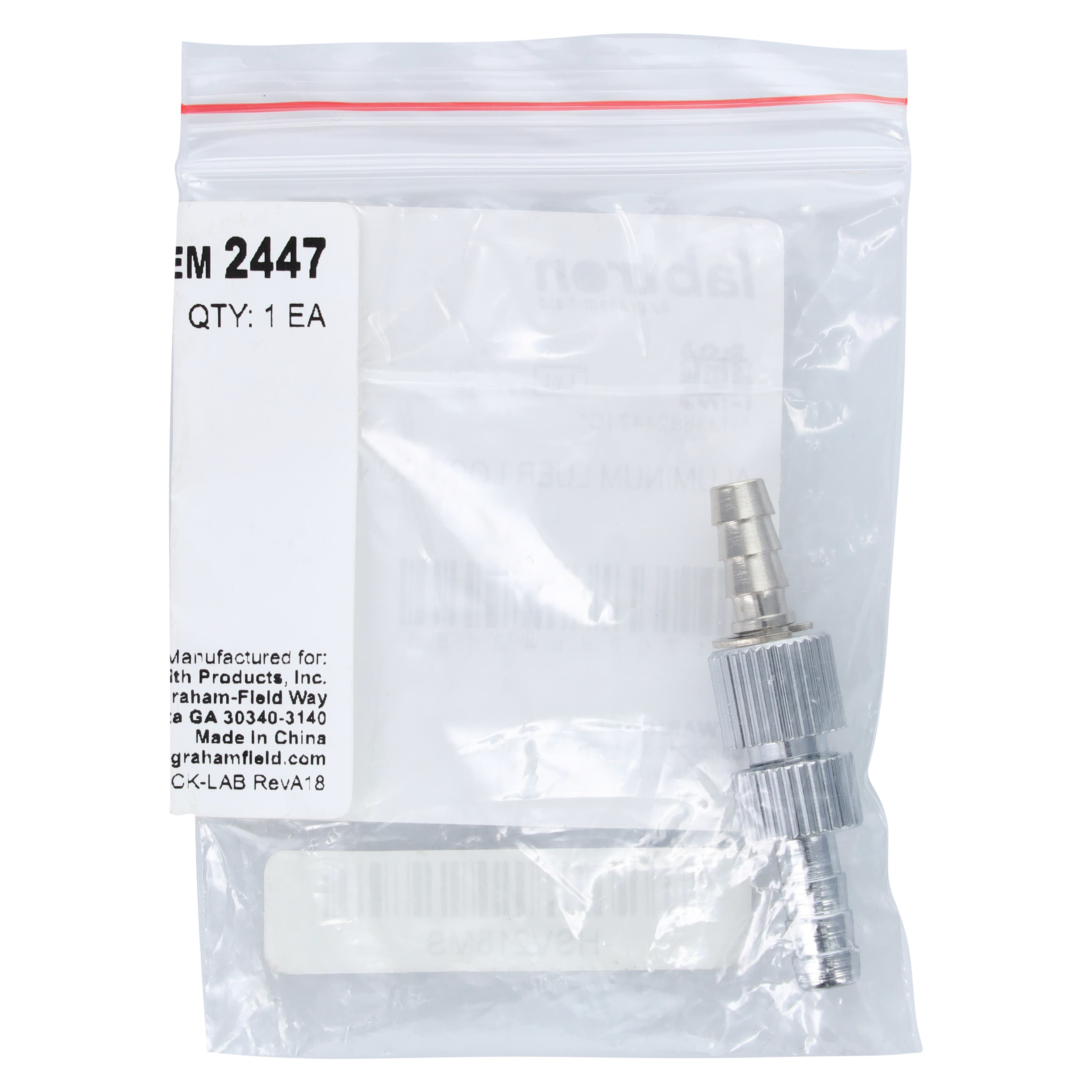 Labtron Luer Lock Connector, Silver, Latex-Free, for Labtron Sphygmomanometer (Pair) thumbnail 4