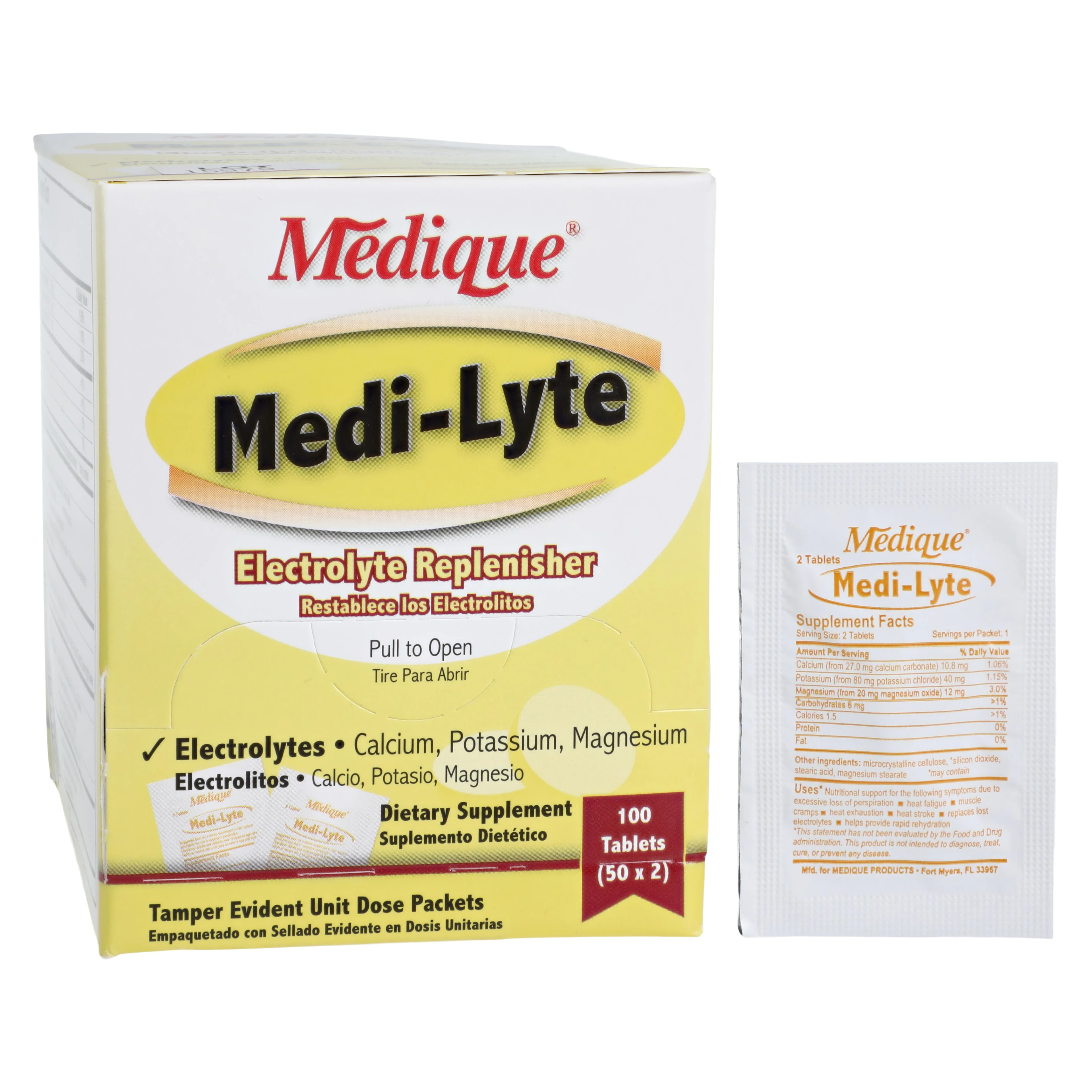Medi-Lyte Electrolyte Tablets, 10.8/40/12mg, Unit Dose Packet, 50x2/Box thumbnail 2