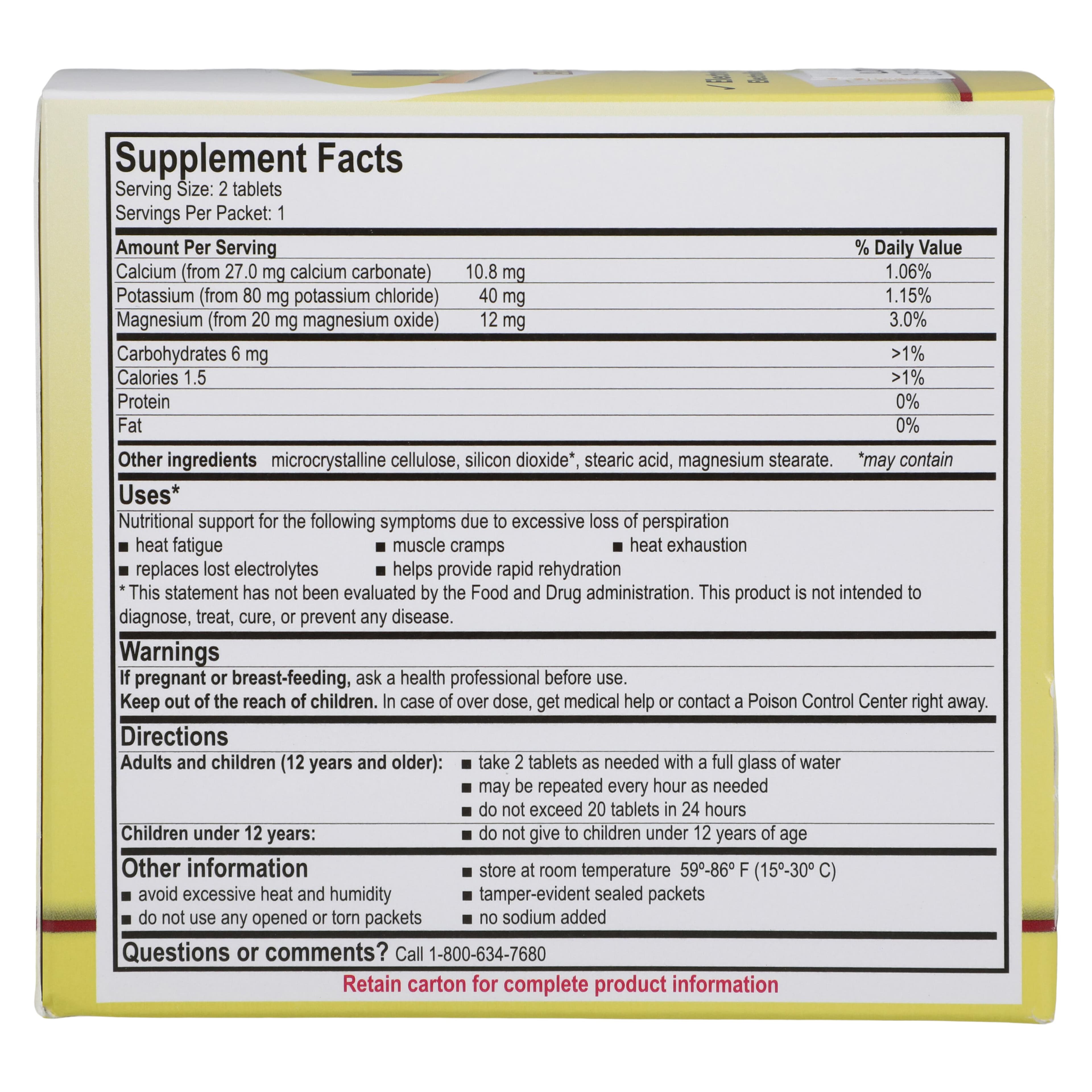 Medi-Lyte Electrolyte Tablets, 10.8/40/12mg, Unit Dose Packet, 50x2/Box thumbnail 6