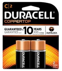 Duracell Alkaline Battery, C Size, 2/Pack - Battery Alkaline - Image 1