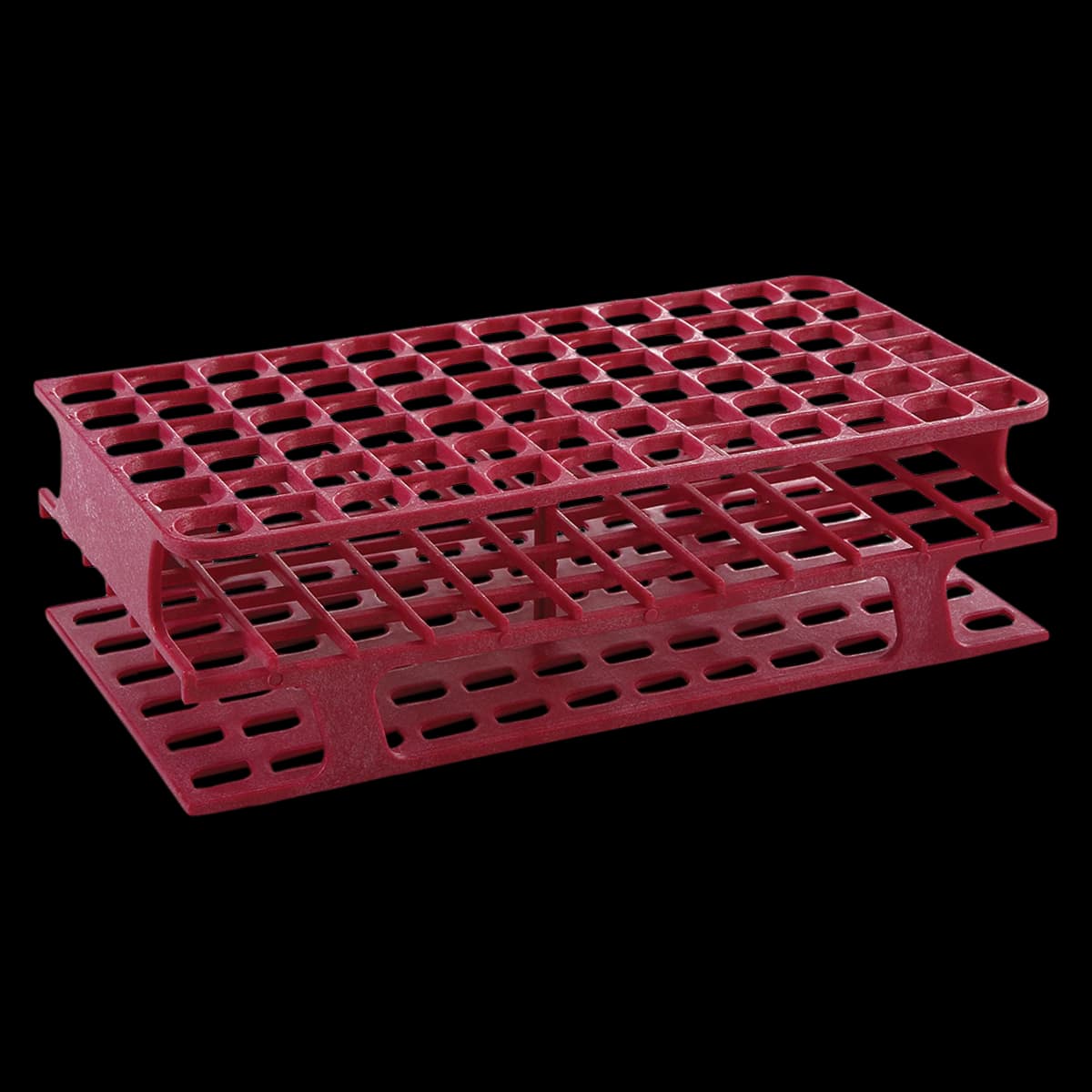 OneRack Full POM Test Tube Rack, 13mm, 72-Place, Magenta, 8/Box - OneRack Full POM 72 Place - Image 1