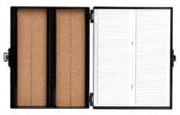 Heathrow Scientific Slidebox 100-Place Microscope Slide Storage Box, Yellow, Hinged Lid, Cork Lining, 208x175x34mm - Slidebox 100 Place cork - Image 1