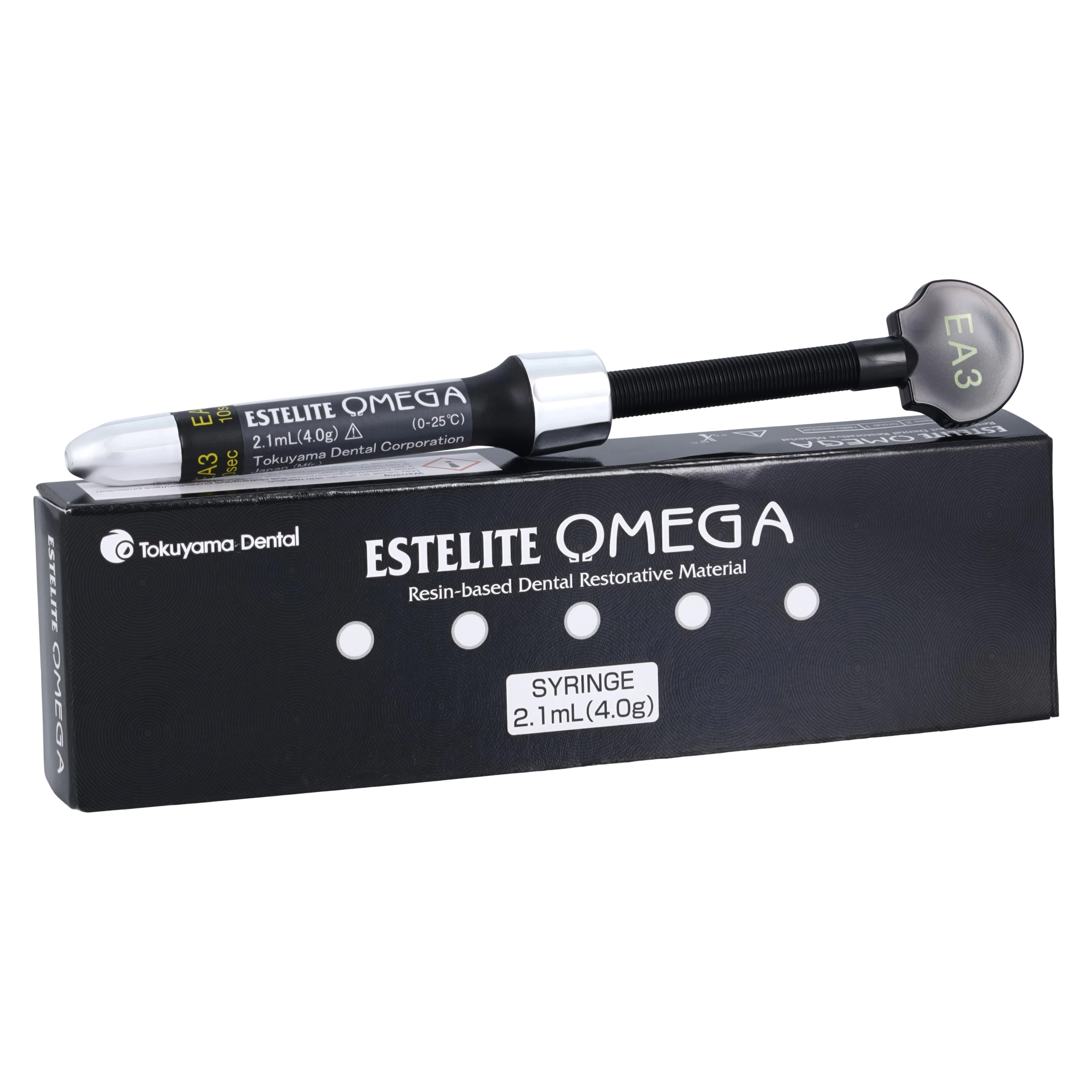 Tokuyama Estelite Omega Polychromatic Light-Cure Universal Composite, Shade EA3 Enamel, 4 g Syringe Refill, 1/Pk, 10723 - Estelite Omega Polychromatic Composite, Light-Cure, Syringe Refill, Universal Viscosity, 4 g, EA3, 1/Pk, 10723 - Image 1