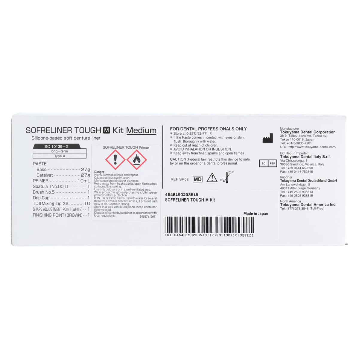 Sofreliner Tough M (Medium) Denture Reline Kit, 54g Cartridge, 10ml Primer, 23351 thumbnail 12