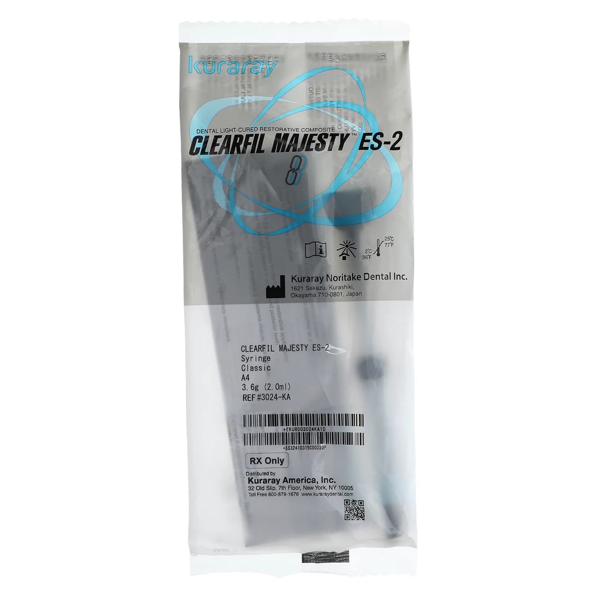 Clearfil Majesty ES-2 Classic Universal Nanohybrid Composite, A4 Shade, 3.6 g Syringe Refill, 3024KA - Clearfil Majesty ES-2 Classic A4 Syr 3.6g - Image 1