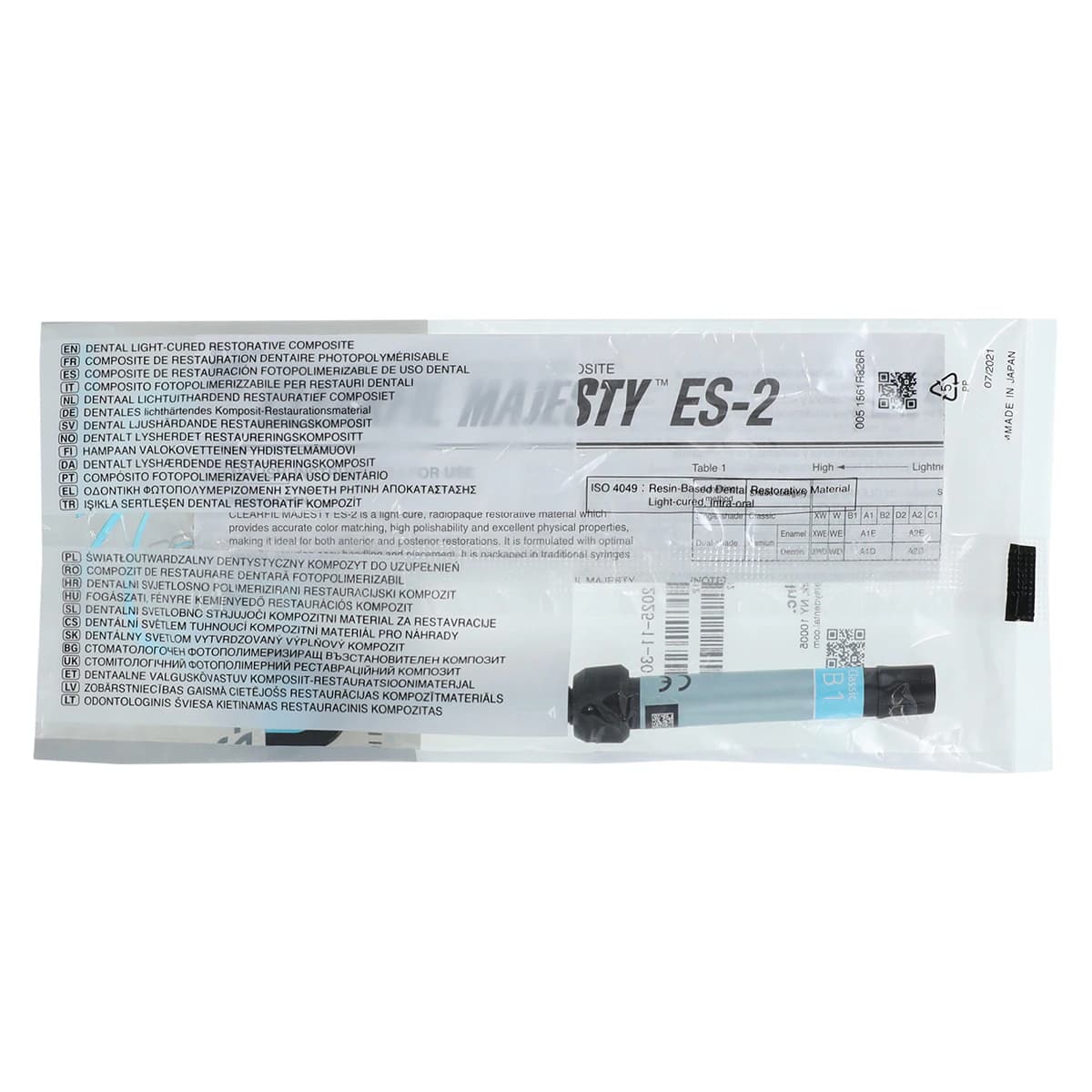 Clearfil Majesty ES-2 Classic Universal Nanohybrid Composite, Syringe Refill, Shade B1, 3.6 g, 3026KA thumbnail 2
