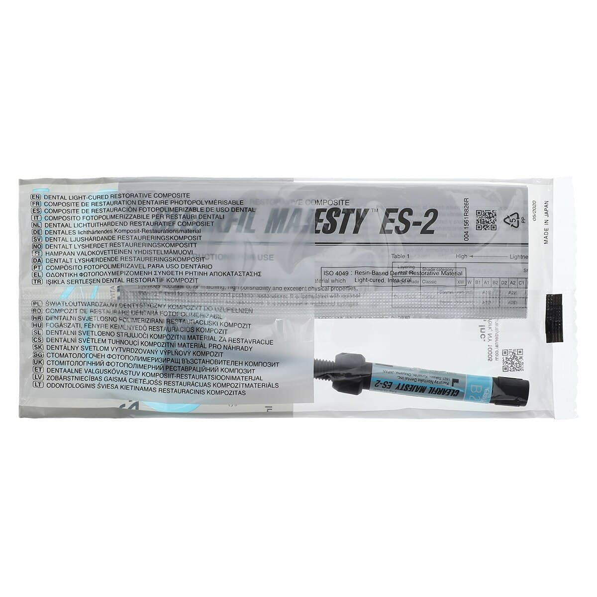Clearfil Majesty ES-2 Classic Universal Nanohybrid Composite, Syringe Refill, Shade B2, 3.6 g (2.0 mL), 1/Pk, 3027KA thumbnail 2