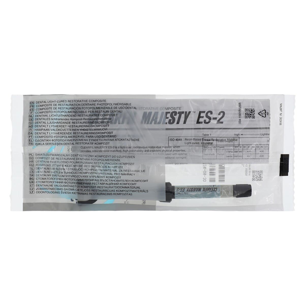 Clearfil Majesty ES-2 Premium Universal Nanohybrid Composite, Light-Cure, Syringe Refill, A3E Enamel Shade, 3.6 g (2.0 mL), 1/Pk, 3052KA thumbnail 2